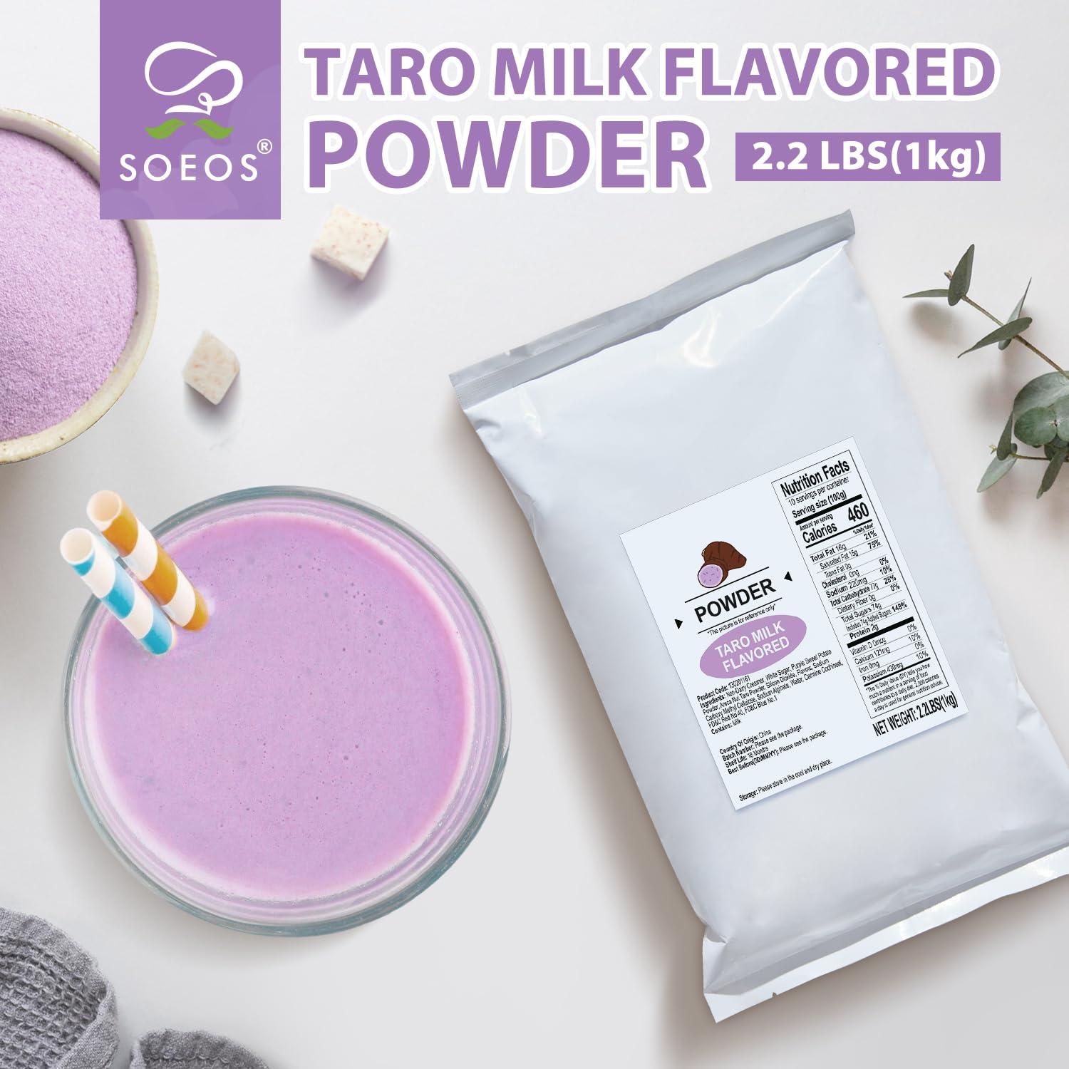 Polvo Sabor Taro Soeos 1kg - Mezcla Instantánea para Té de Burbuja