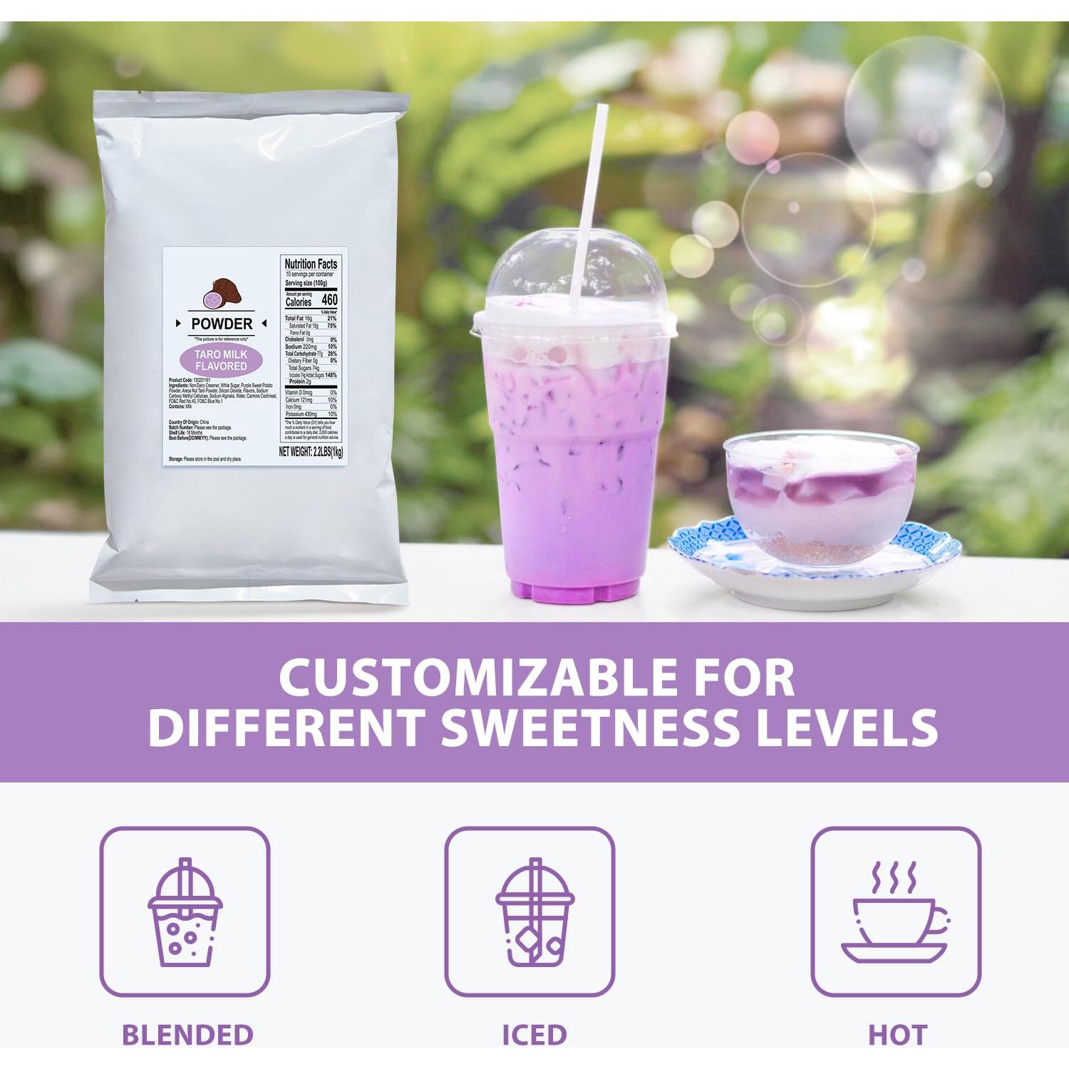 Polvo Sabor Taro Soeos 1kg - Mezcla Instantánea para Té de Burbuja