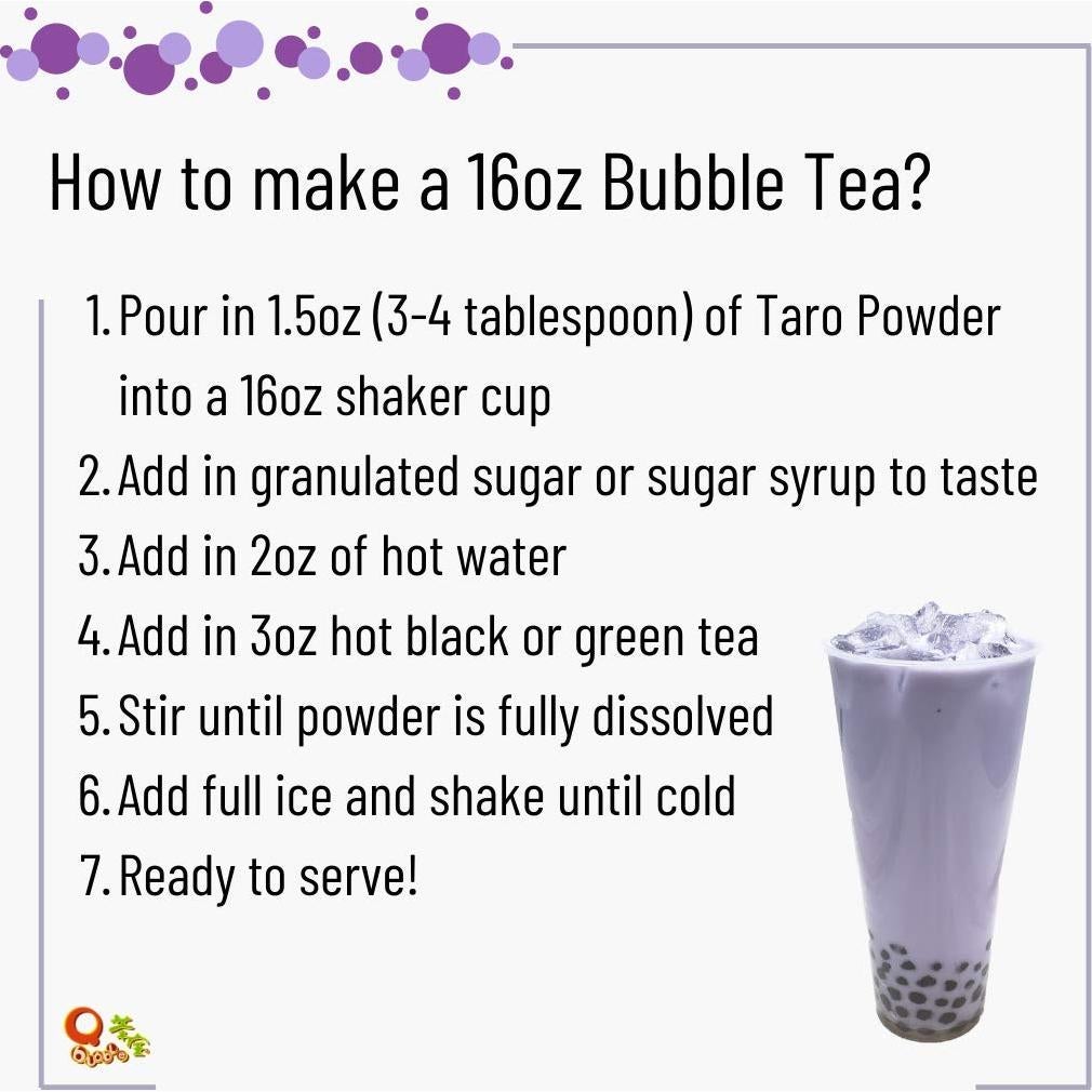 Qbubble Té en Polvo Sabor Taro 0.99 kg - Bebida de Burbuja