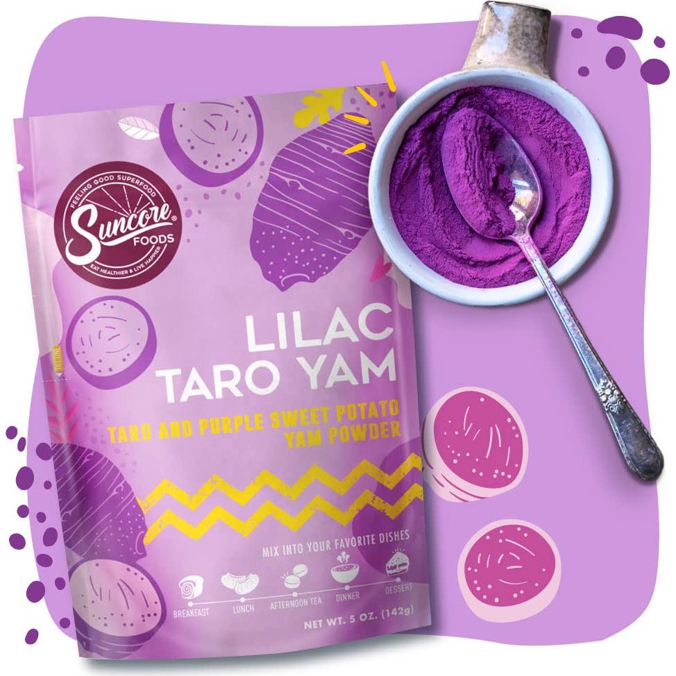 Polvo de Ñame Taro Lila Suncore Foods 142g Sin Gluten