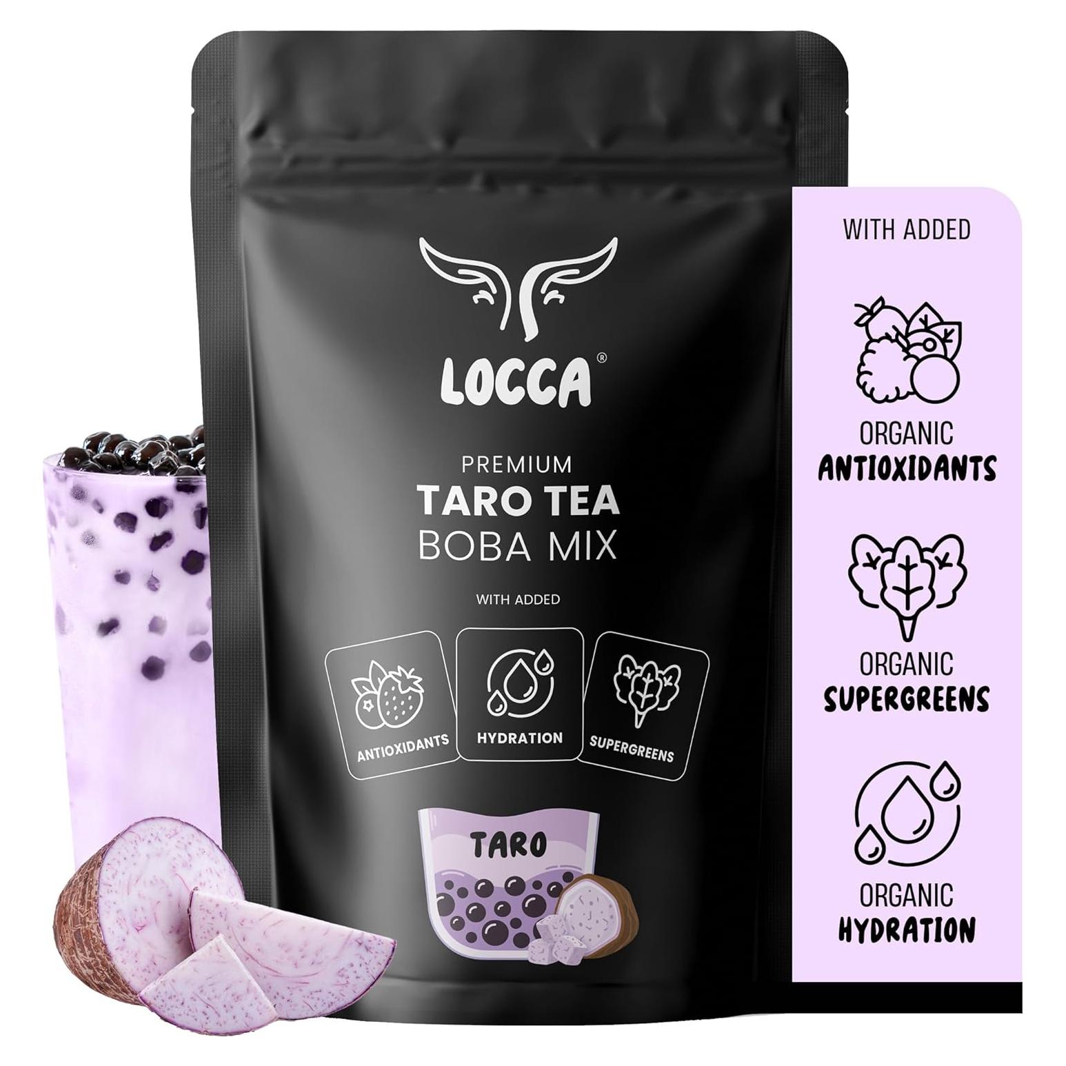 Polvo de Leche Té Taro Locca 560g - Orgánico y Antioxidante