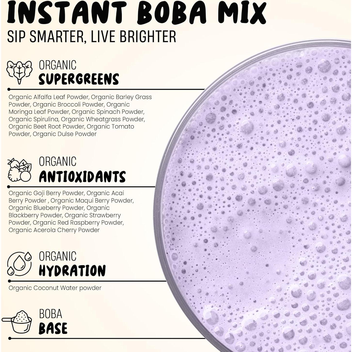 Polvo de Leche Té Taro Locca 560g - Orgánico y Antioxidante