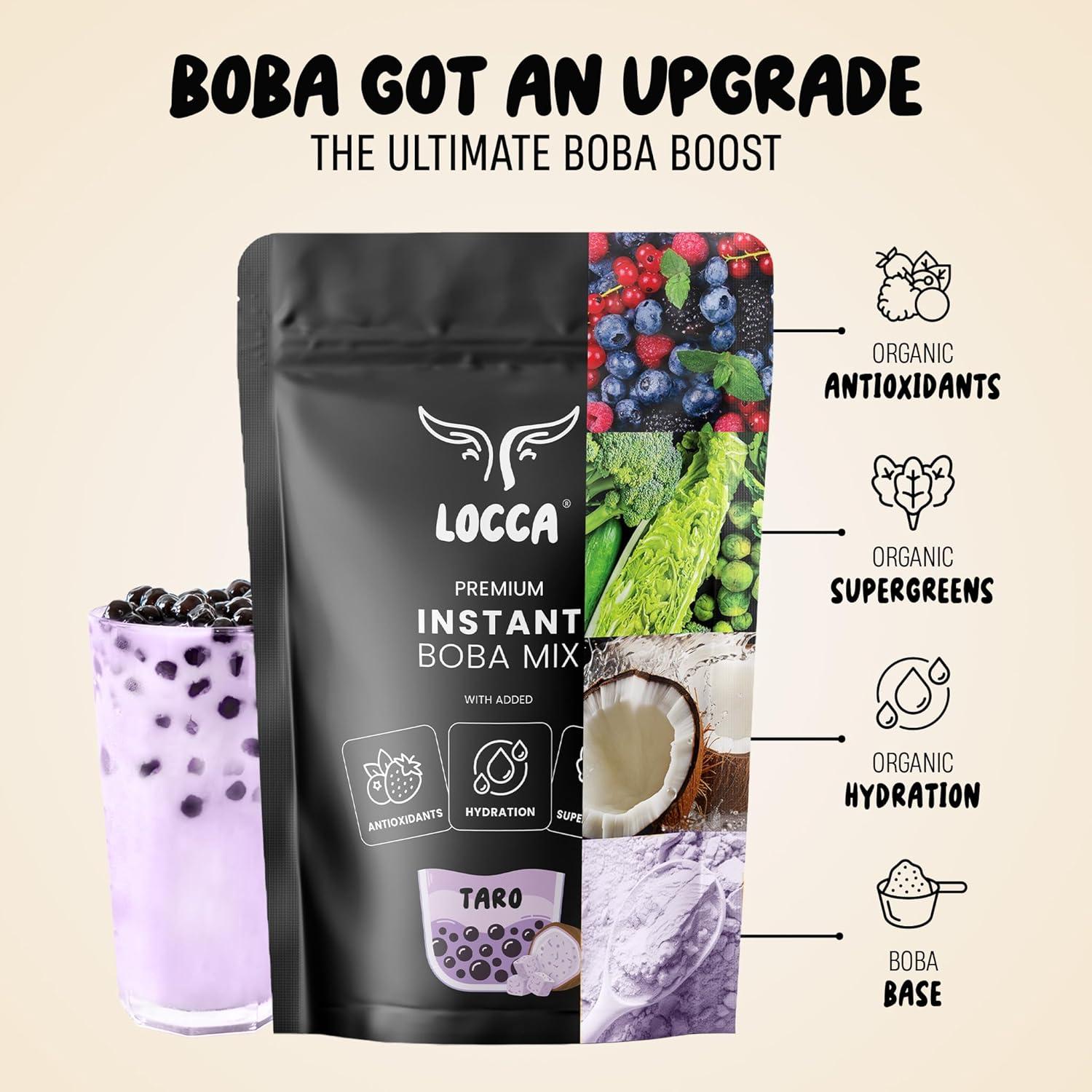 Polvo de Leche Té Taro Locca 560g - Orgánico y Antioxidante