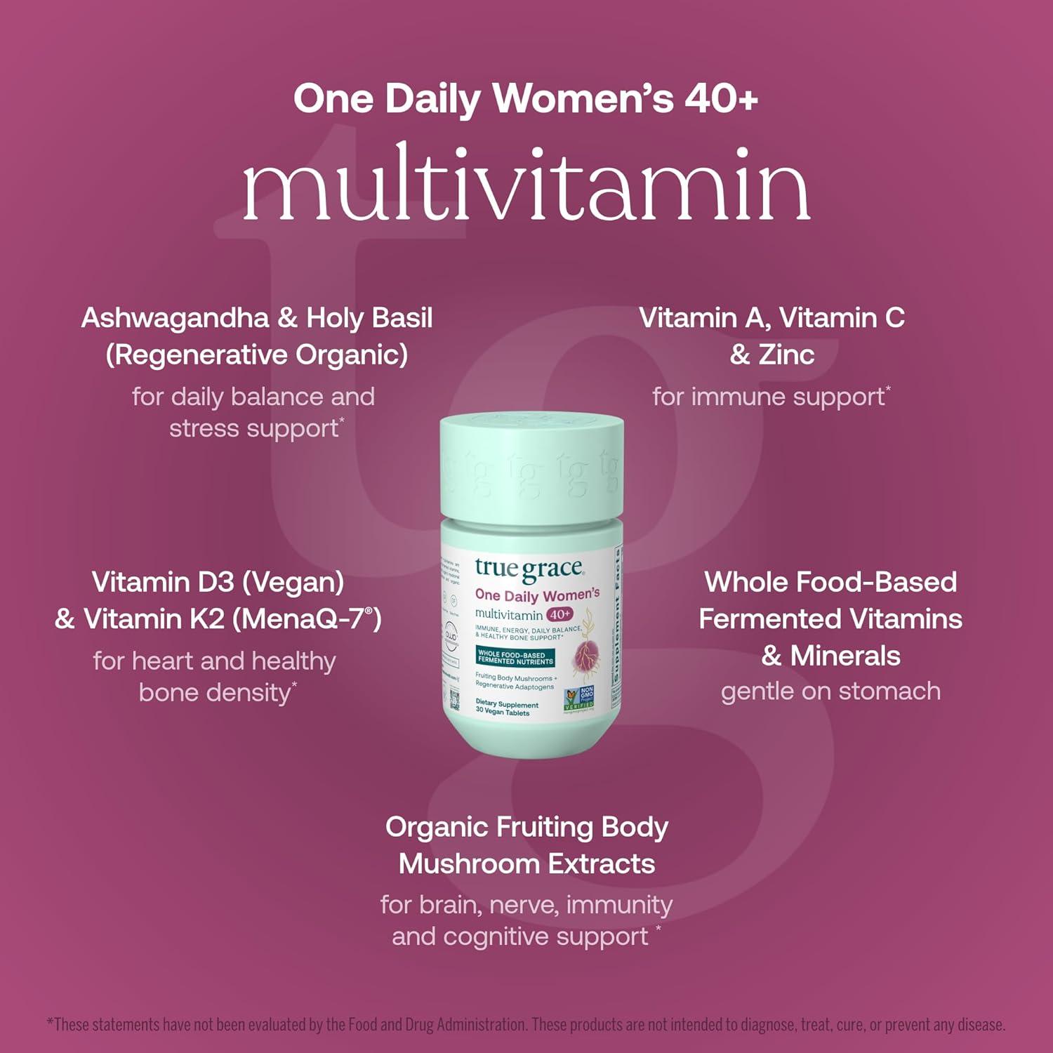Multivitamina para Mujeres 40+ True Grace - 30 Tabletas Veganas