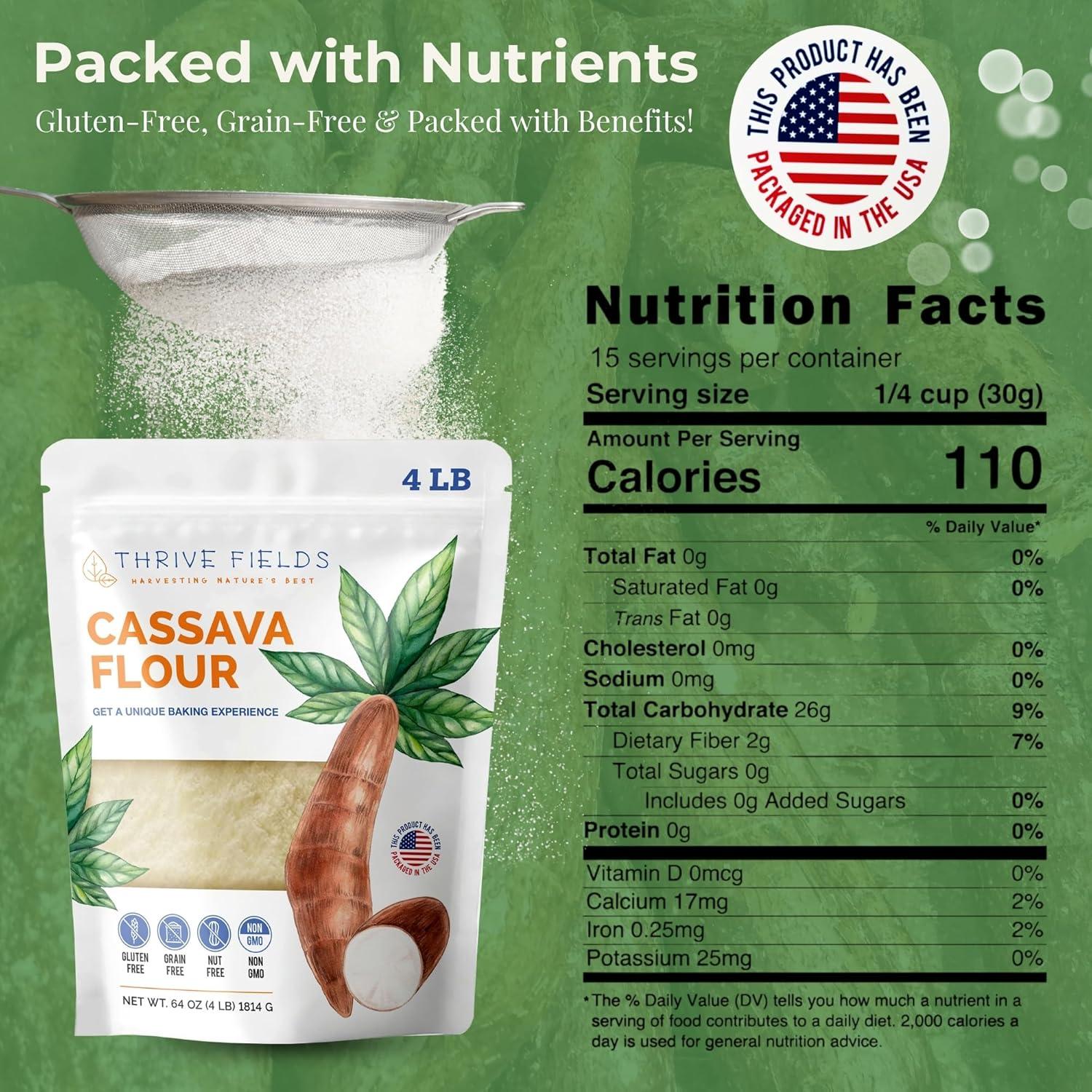 Harina de Yuca Thrive Fields 1.81 kg - Sin Gluten y Granos