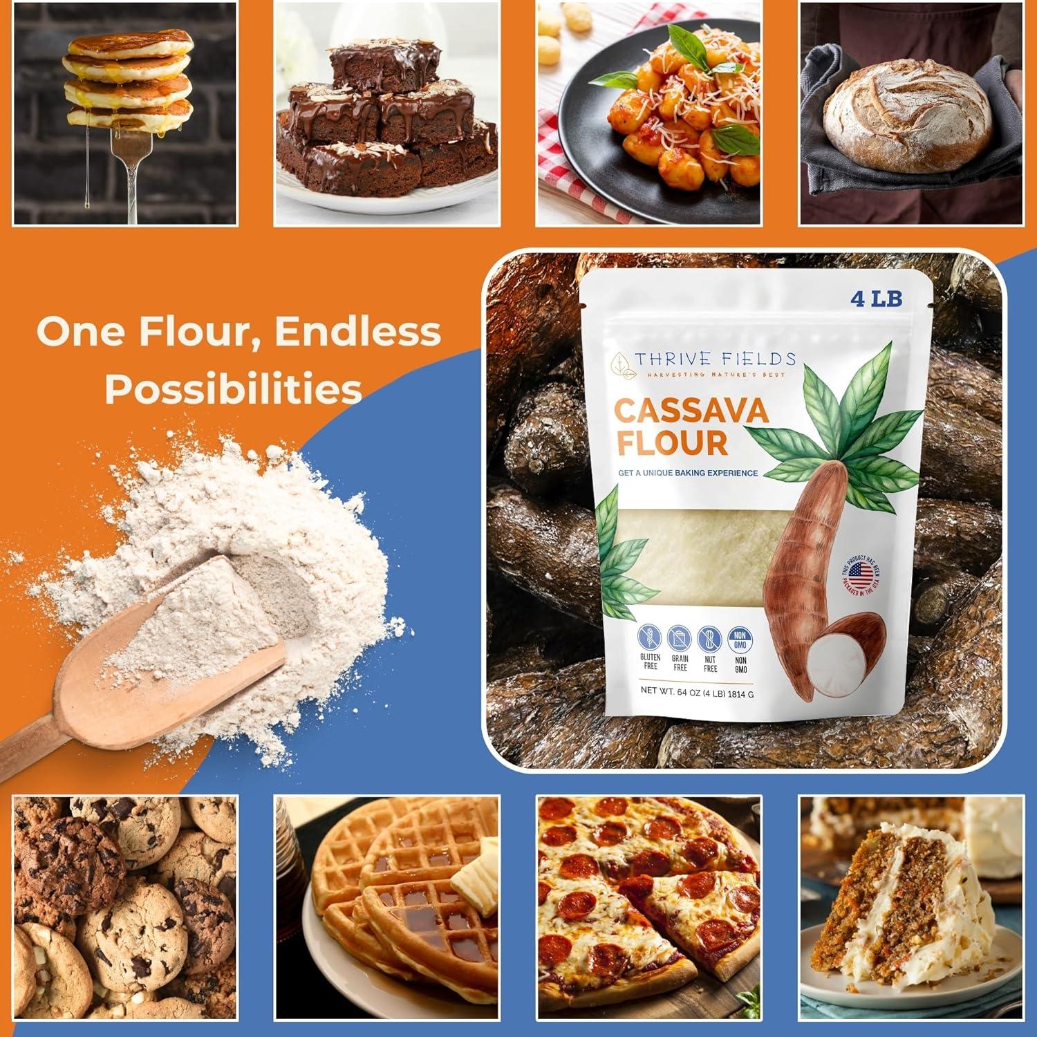 Harina de Yuca Thrive Fields 1.81 kg - Sin Gluten y Granos