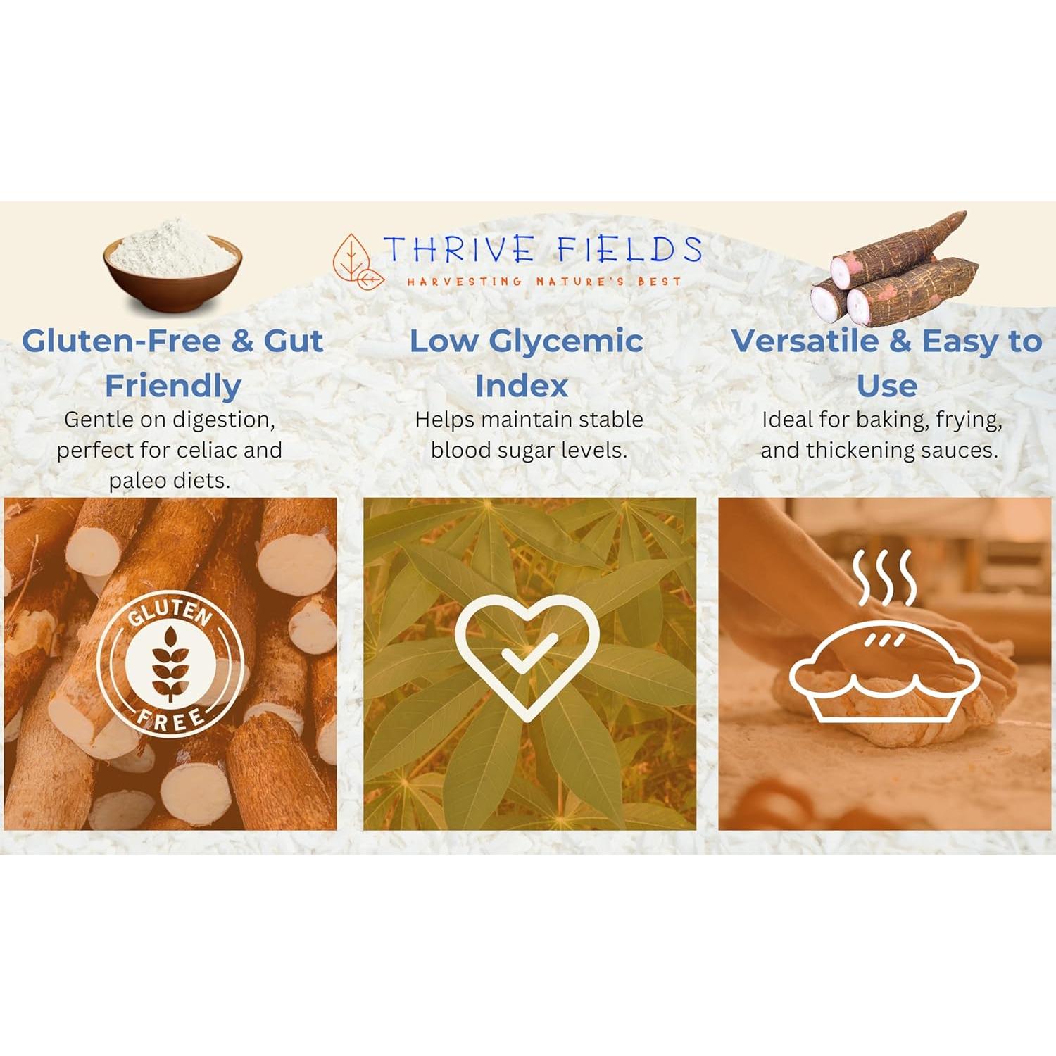 Harina de Yuca Thrive Fields 1.81 kg - Sin Gluten y Granos