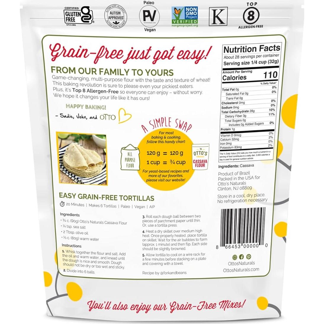 Harina de Yuca Multiusos Otto 0.91 kg Sin Gluten No OGM