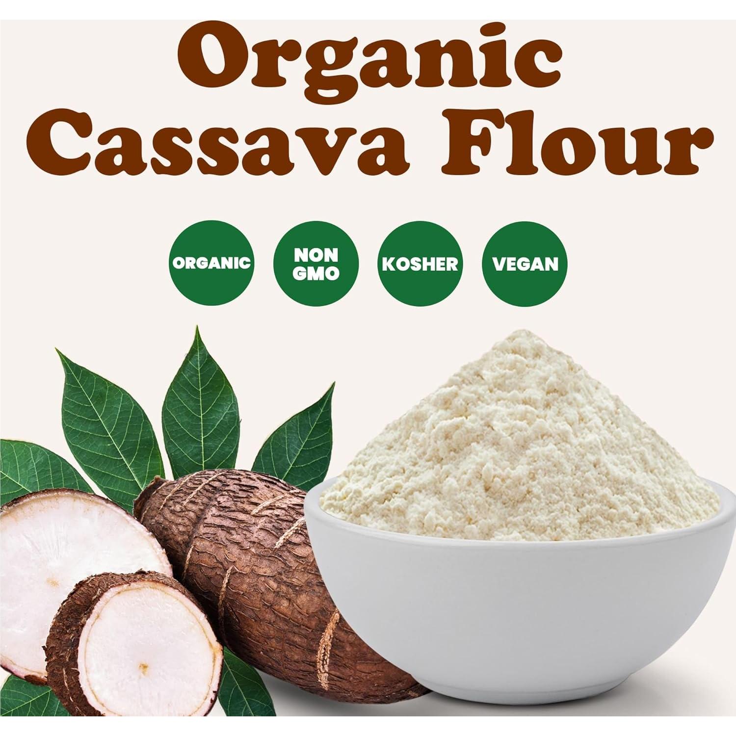 Harina de Yuca Orgánica Food to Live 1.81 kg - Sin Gluten, Vegana