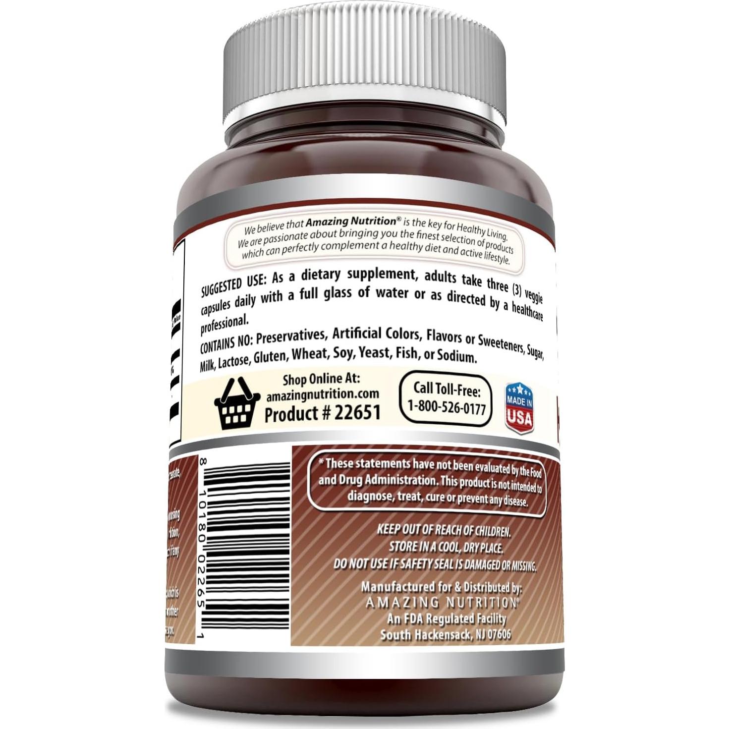 Suplemento de Raíz de Konjac Nutrición Asombrosa 2000 Mg 90 Cápsulas