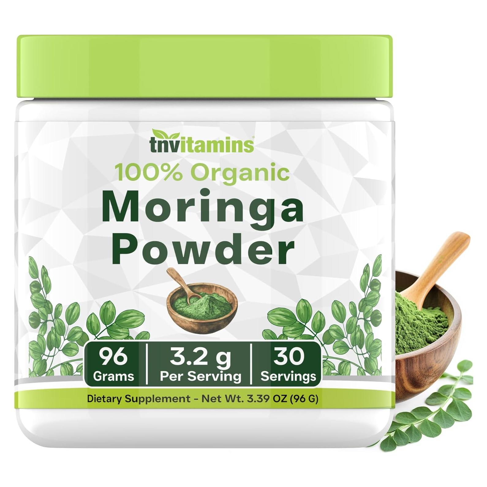 Polvo de Moringa Orgánico TNVitamins 100% Puro 132g