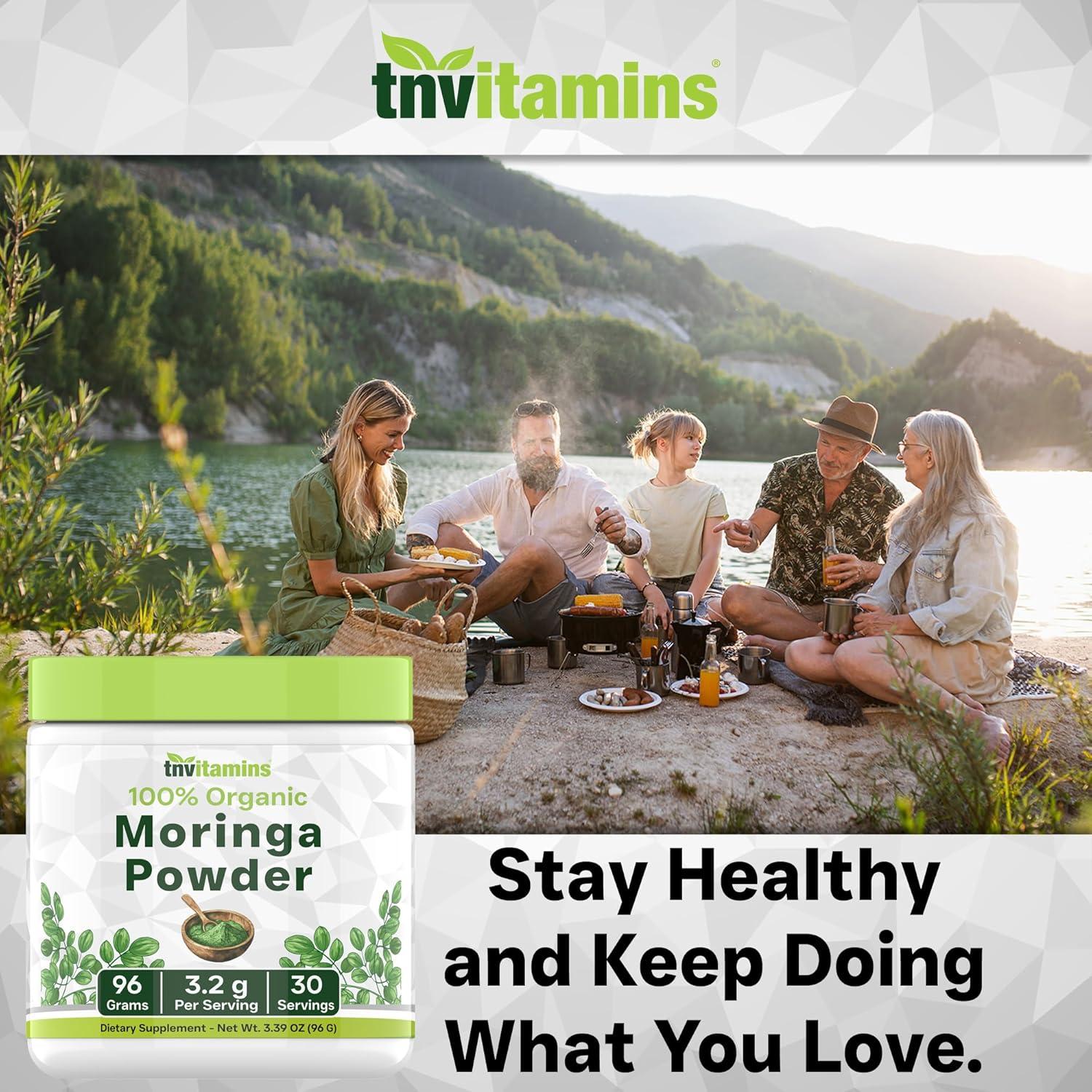 Polvo de Moringa Orgánico TNVitamins 100% Puro 132g