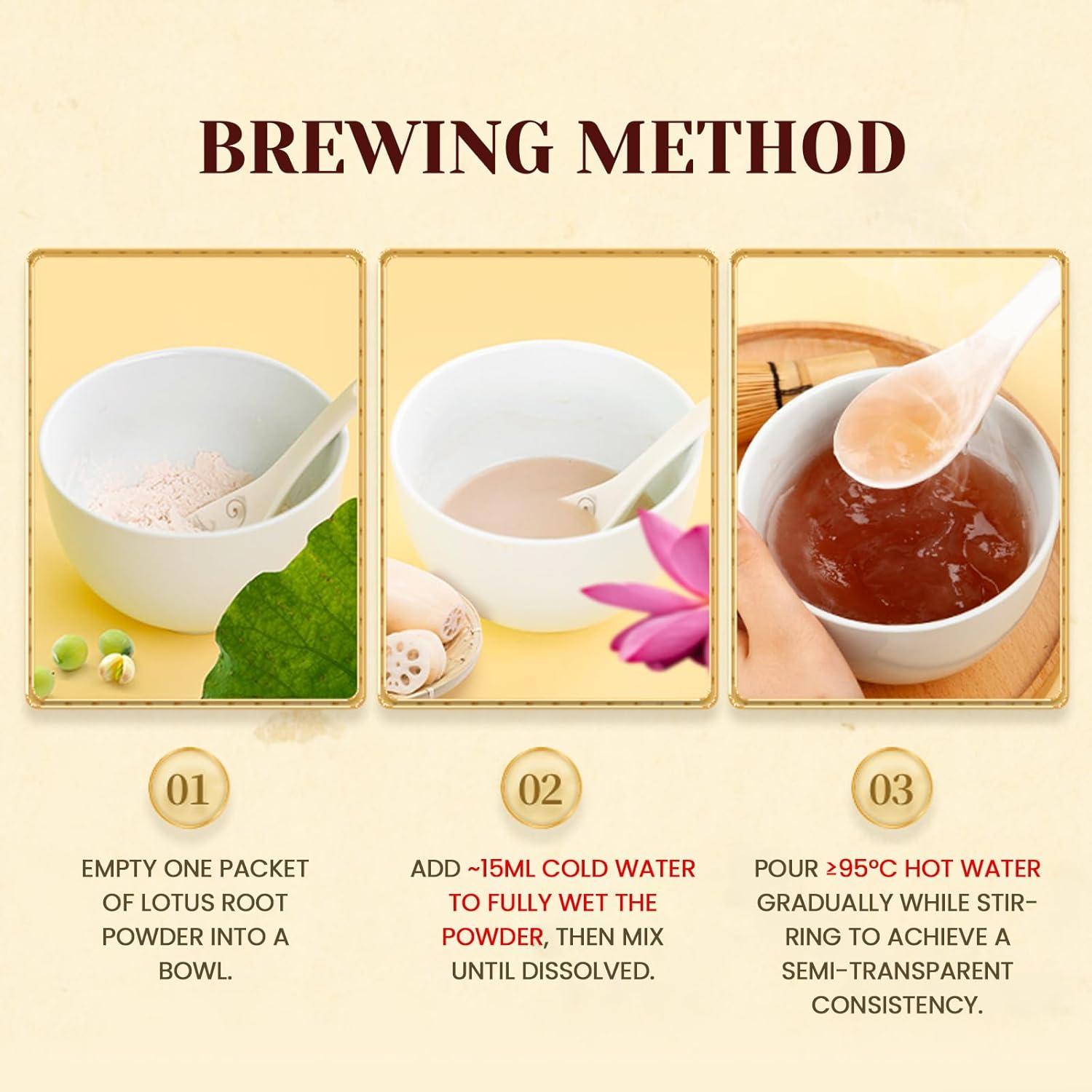 Polvo de Raíz de Loto Dulce BESTORE 150g con Osmanthus