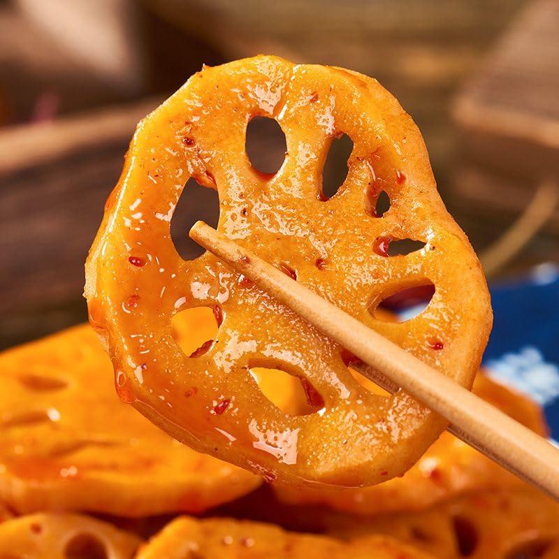 Rodajas de Raíz de Loto Picantes 400g - Snack Vegetal Crujiente