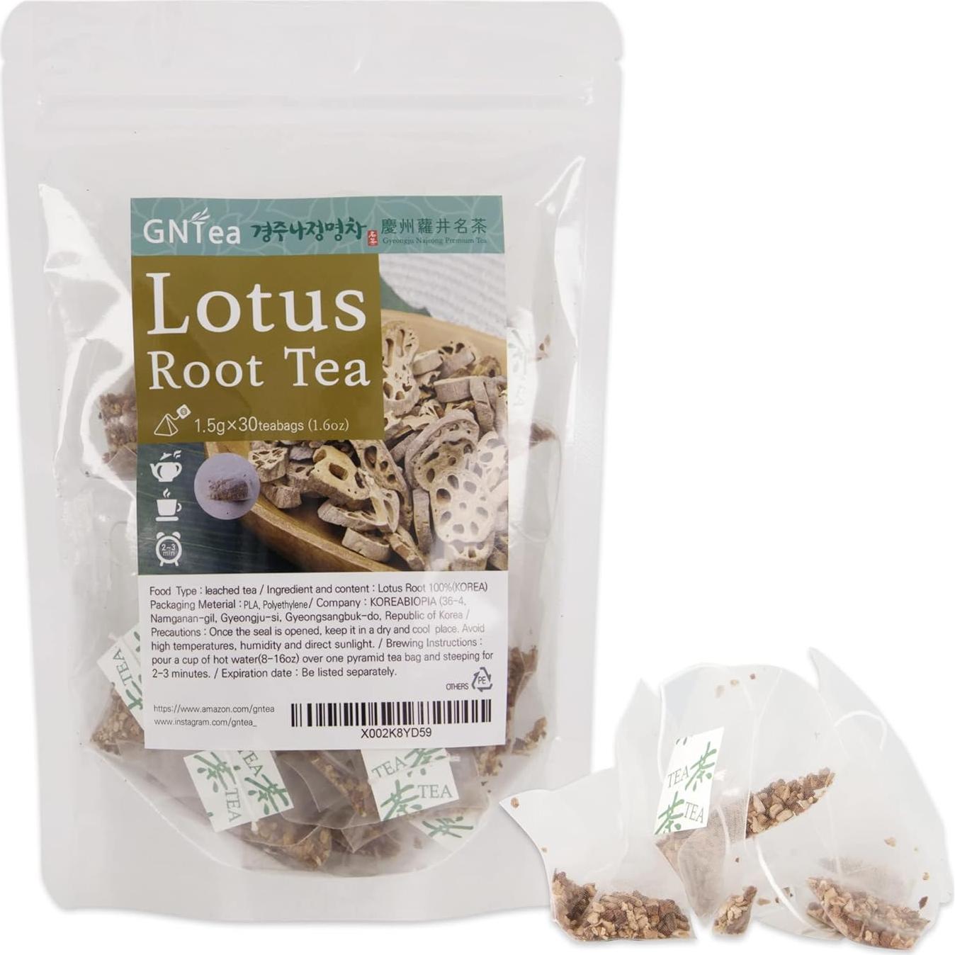 Té de raíz de loto vegano GNTea 30 bolsitas 45g