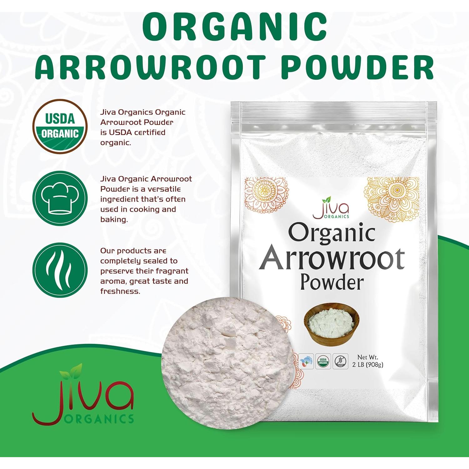 Harina de Arrurruz Orgánica Jiva Organics 907g Sin Gluten