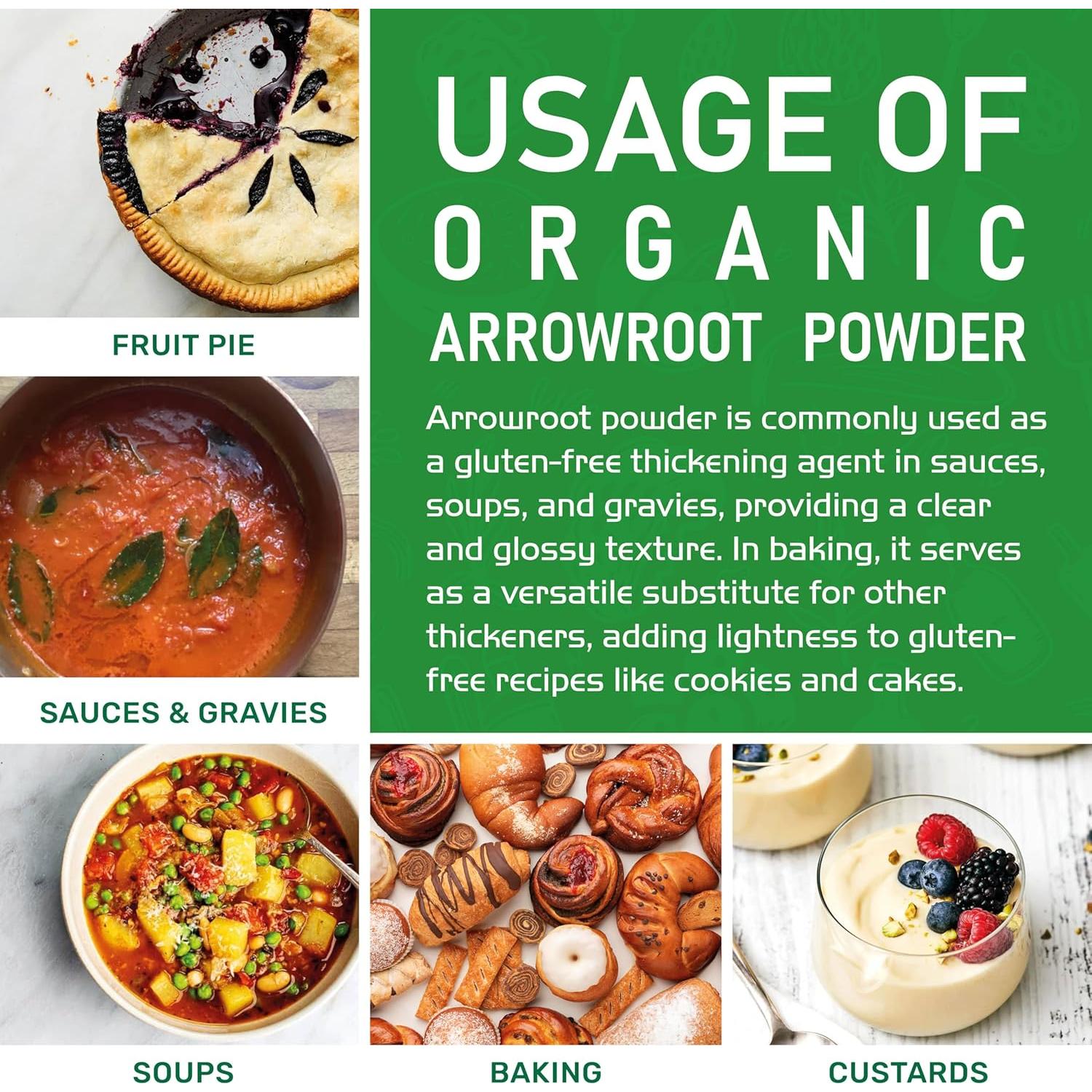 Harina de Arrurruz Orgánica Jiva Organics 907g Sin Gluten