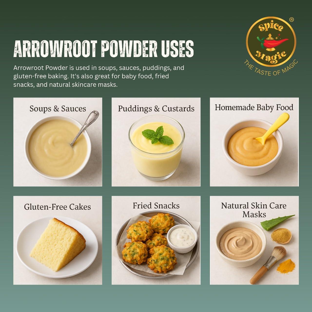 Polvo de Arrurruz Spice Magic 226g - Sin Gluten, Ideal para Salsas
