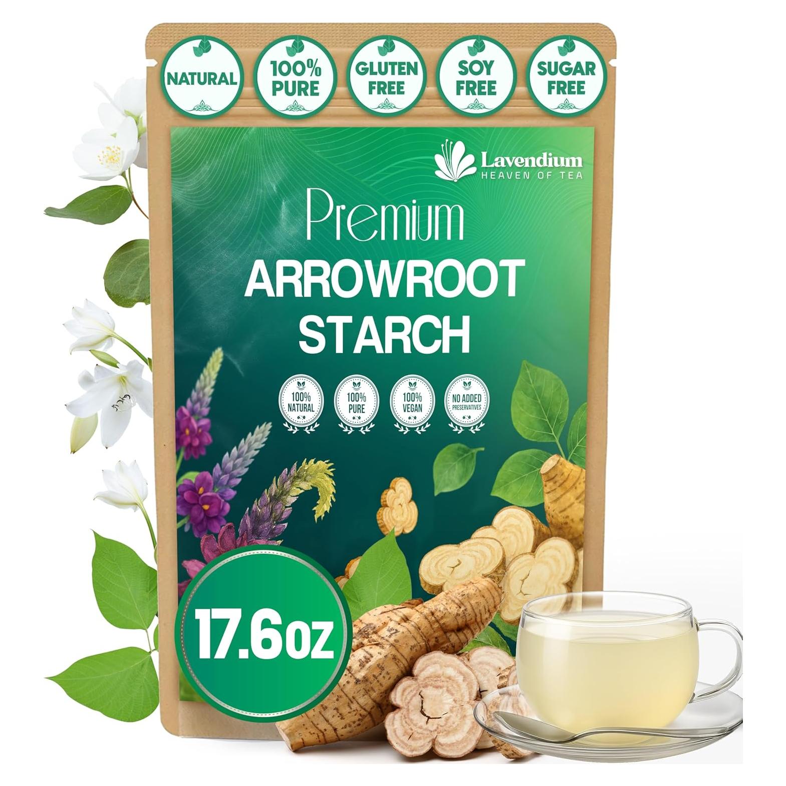 Almidón de Arrurruz Premium Lavendium 500g - Sin Gluten, Vegano