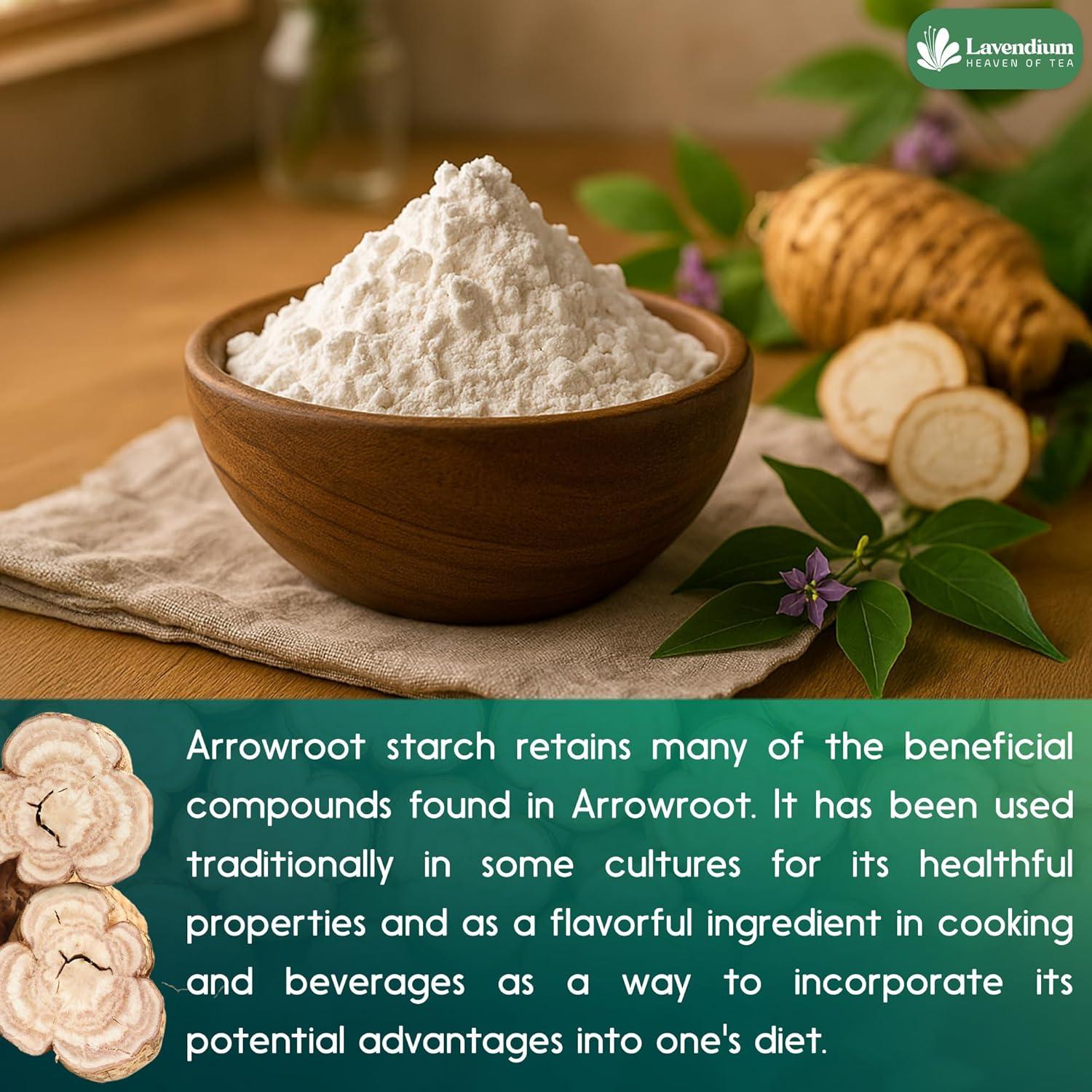 Almidón de Arrurruz Premium Lavendium 500g - Sin Gluten, Vegano