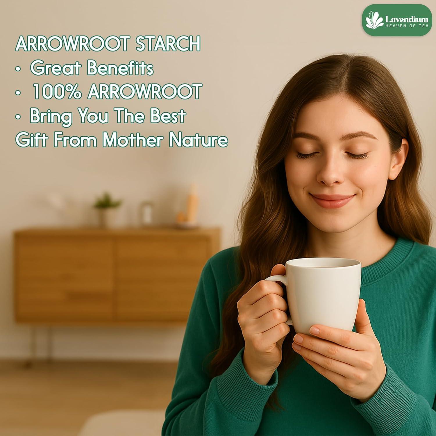 Almidón de Arrurruz Premium Lavendium 500g - Sin Gluten, Vegano