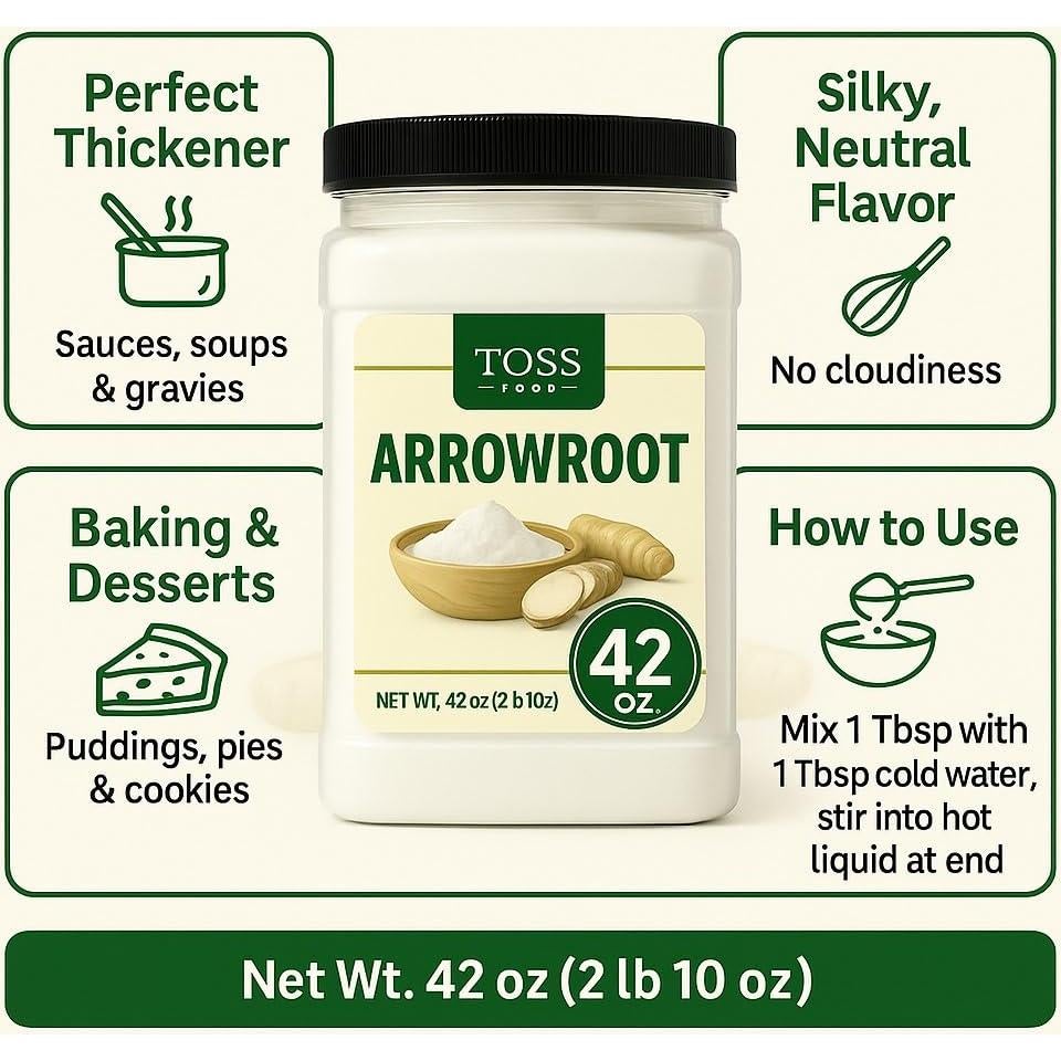 Polvo de Arrurruz Toss 1190 g - Espesante Natural para Cocinar