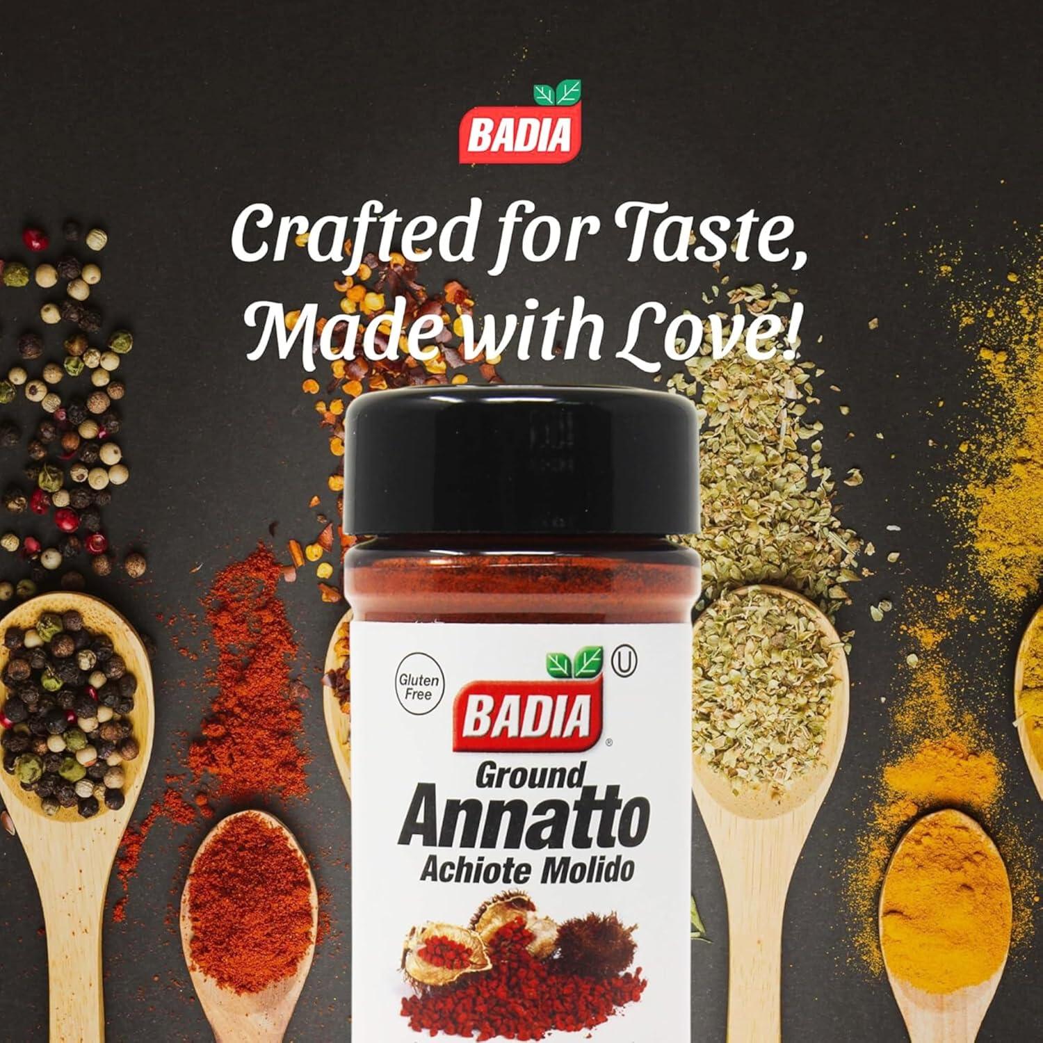 Achiote Molido Badia 77 g - Sazonador Natural para Platos Latinos