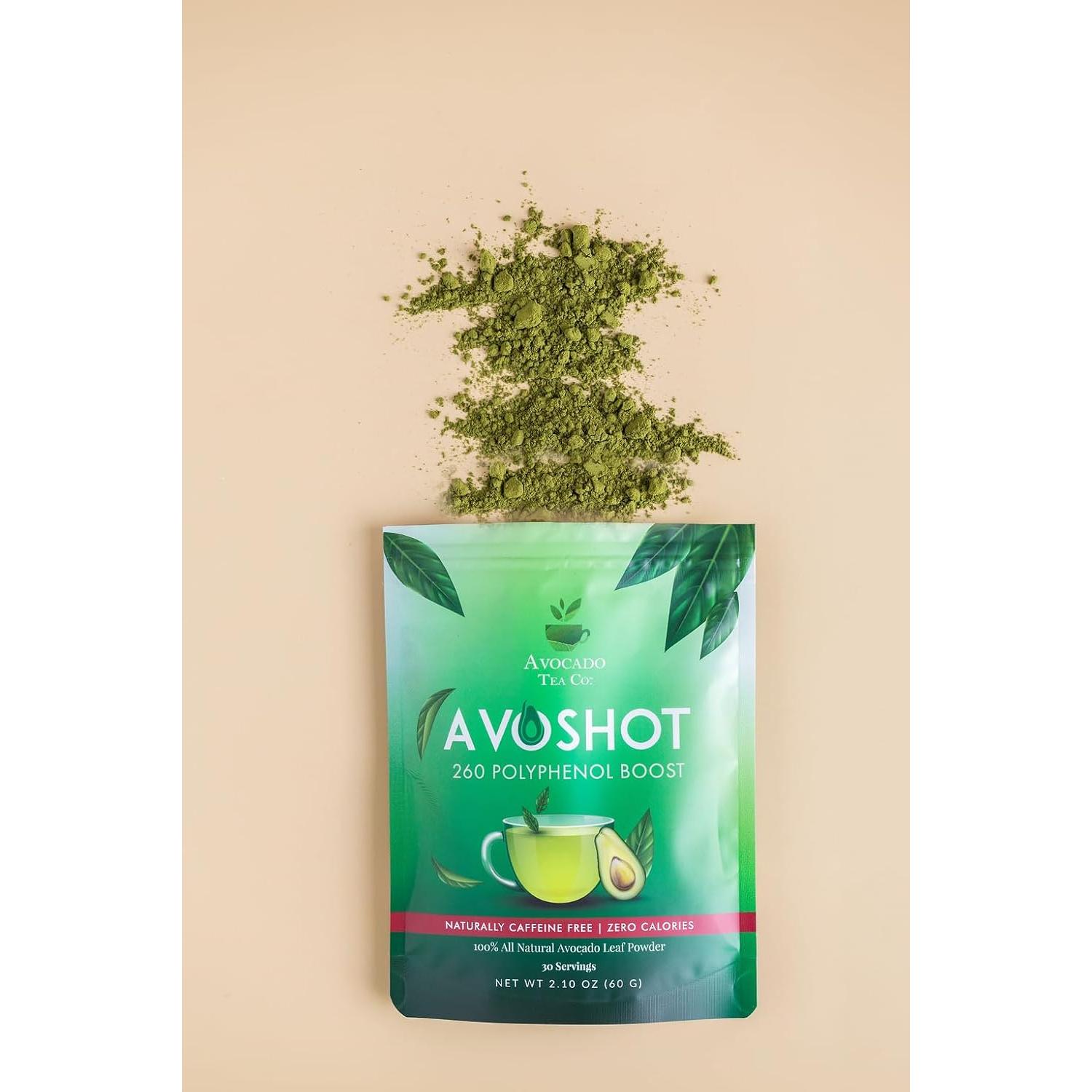 Té AvoShot Avocado Tea Co. | Polvo de Hoja de Aguacate 60g