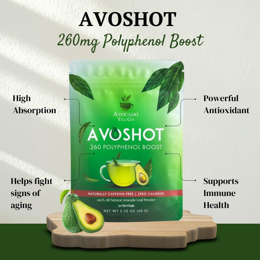Té AvoShot Avocado Tea Co. | Polvo de Hoja de Aguacate 60g