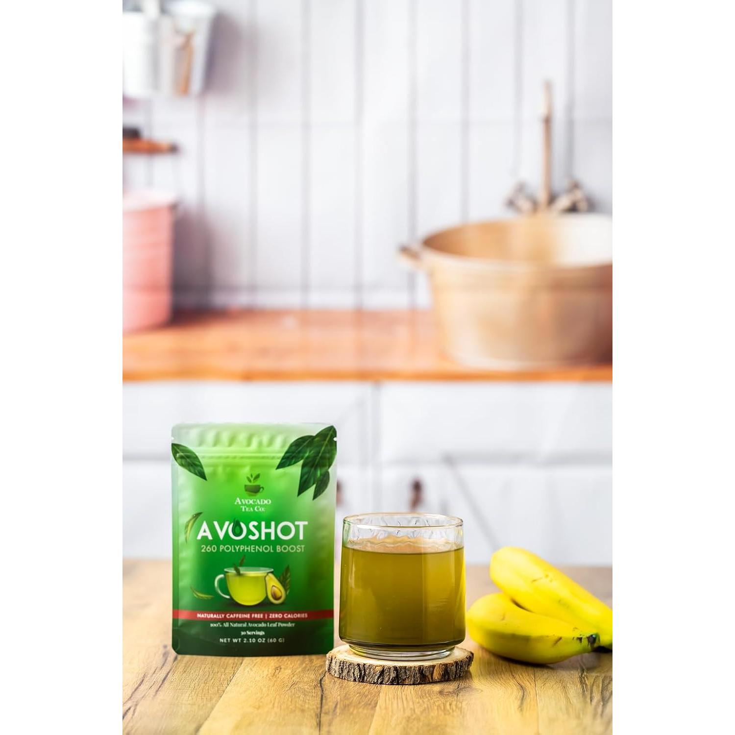 Té AvoShot Avocado Tea Co. | Polvo de Hoja de Aguacate 60g