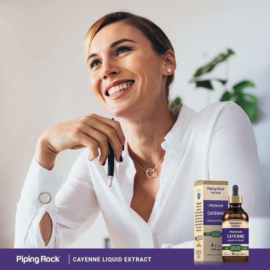 Gotas de Pimiento Cayena Piping Rock 118 ml | Extracto Líquido Vegetariano