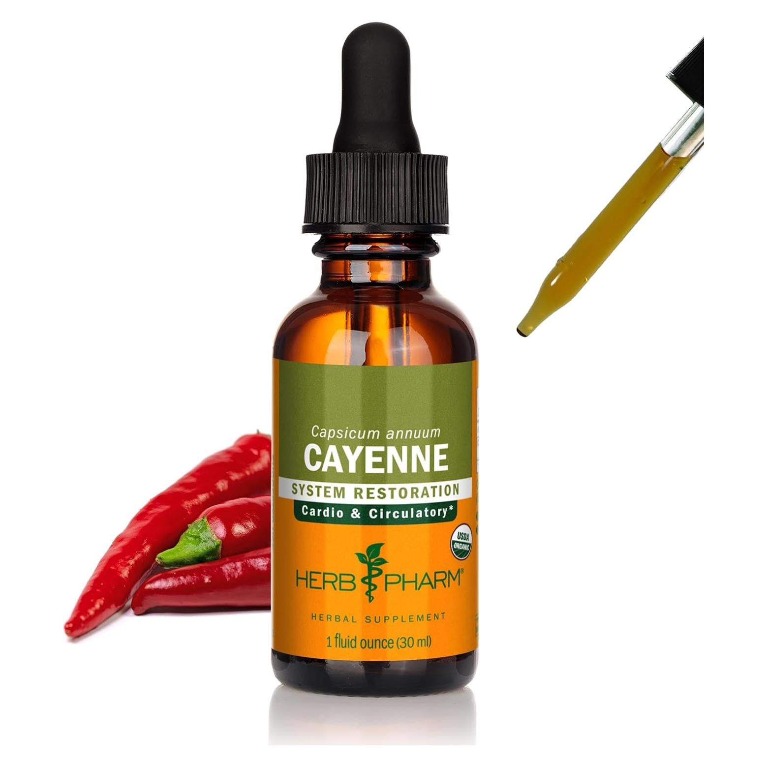 Extracto de Cayena Orgánico Herb Pharm 29.57 ml - Soporte Cardiovascular