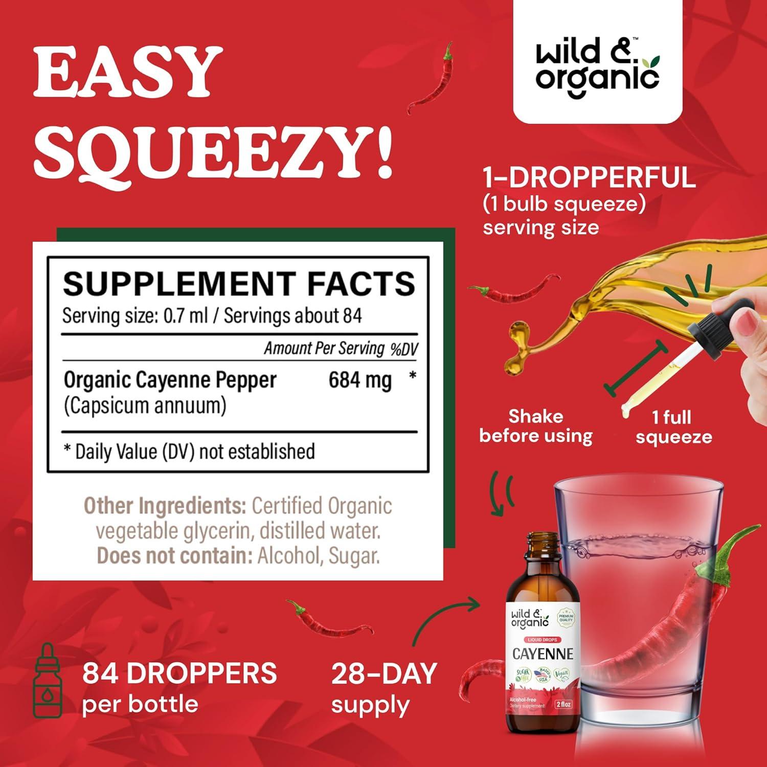 Tintura de Pimiento Cayena Silvestre y Orgánico 59 ml - Suplemento Digestivo