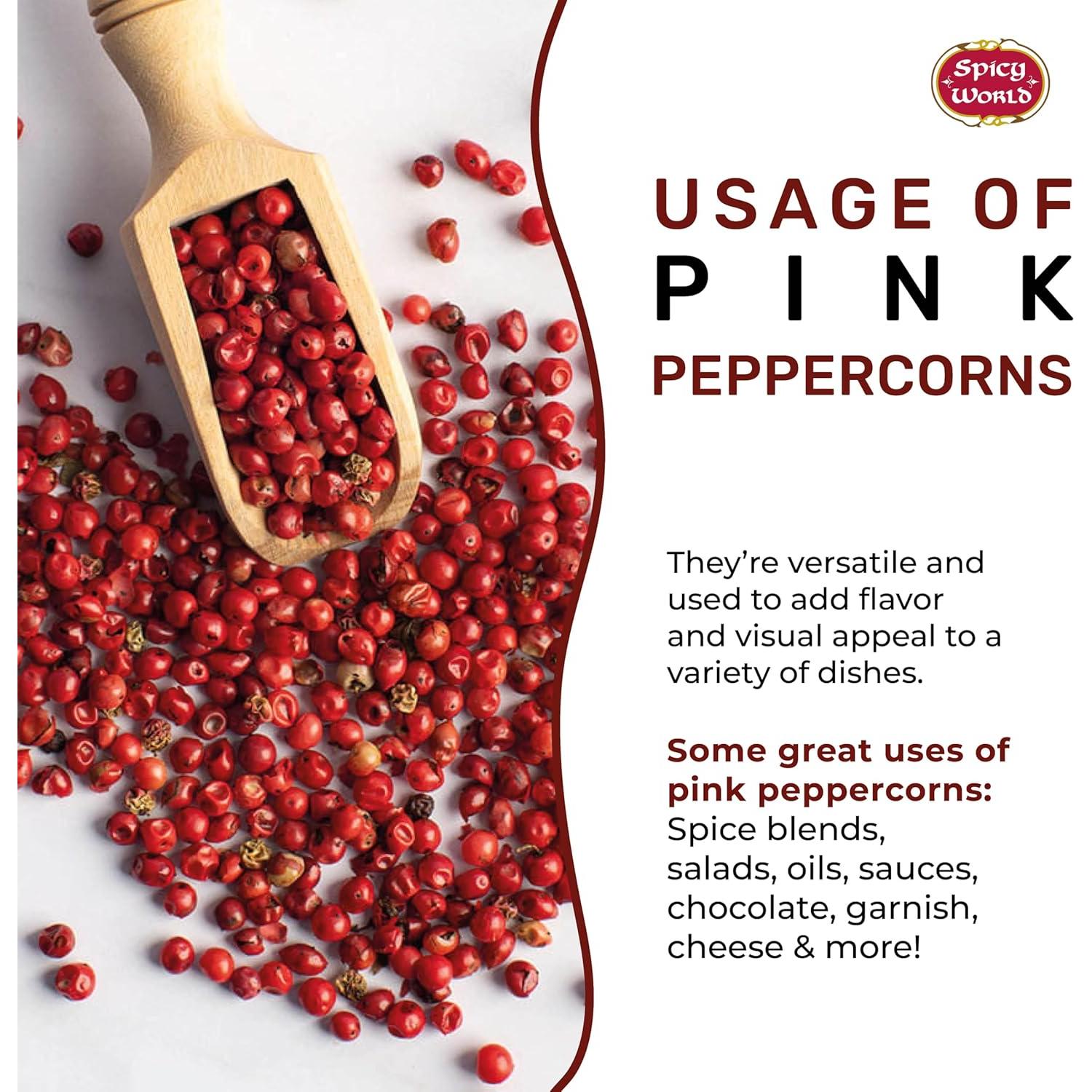 Pimienta Rosa Entera Spicy World 113g - Esterilizada, Vegana