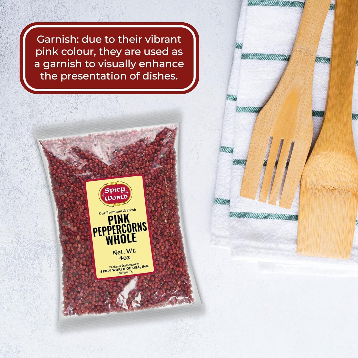 Pimienta Rosa Entera Spicy World 113g - Esterilizada, Vegana