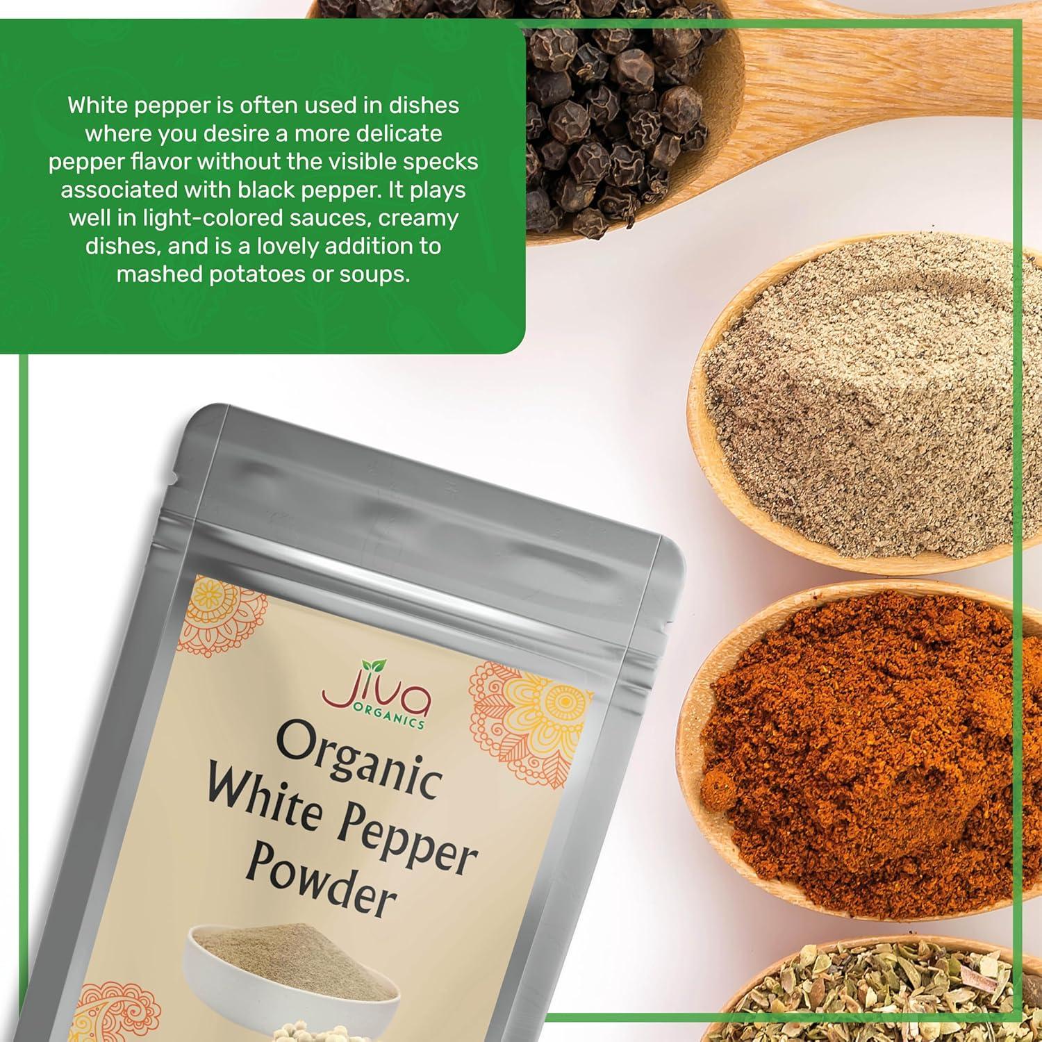 Pólvora de Pimienta Blanca Orgánica Jiva Organics 100g - Sabor Intenso