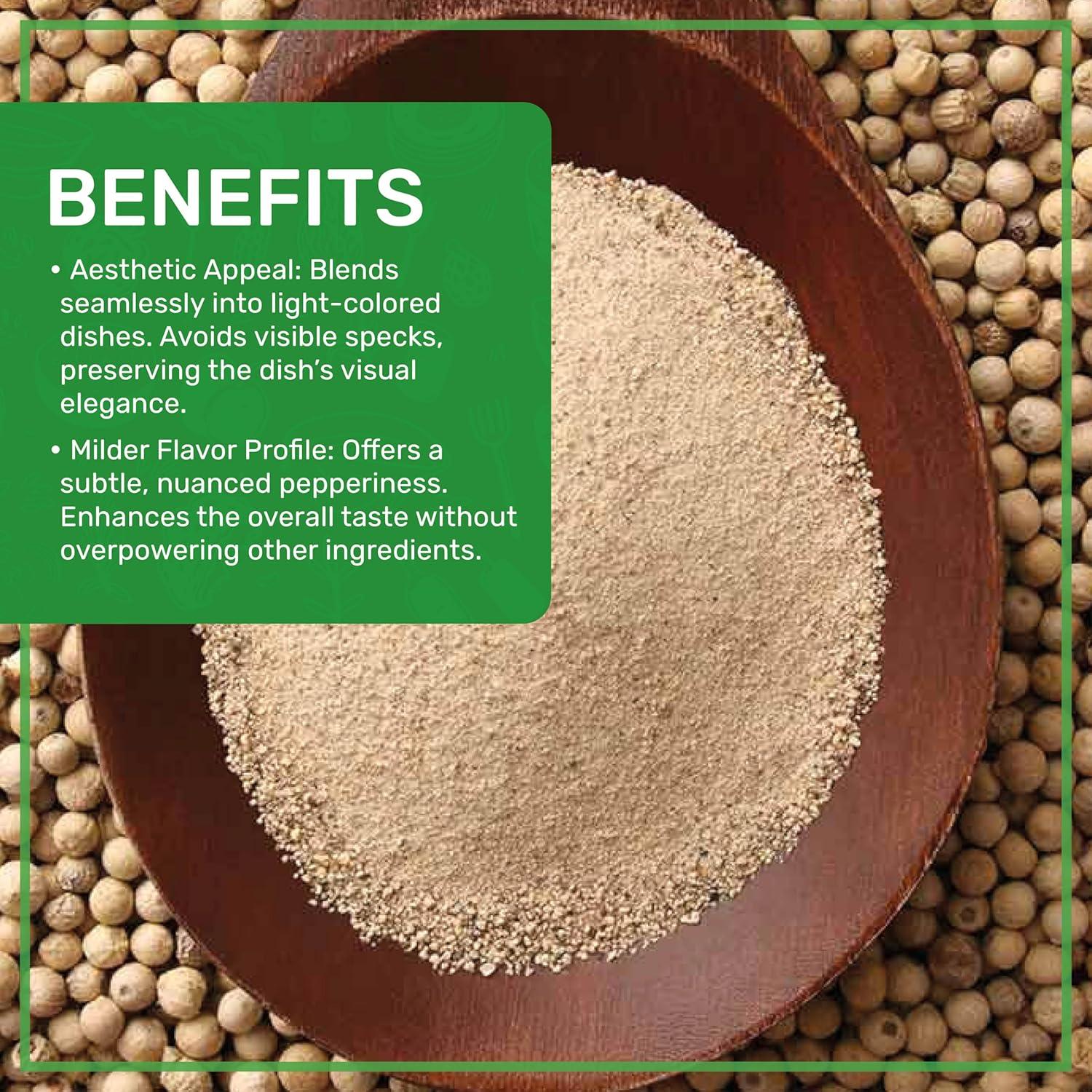 Pólvora de Pimienta Blanca Orgánica Jiva Organics 100g - Sabor Intenso