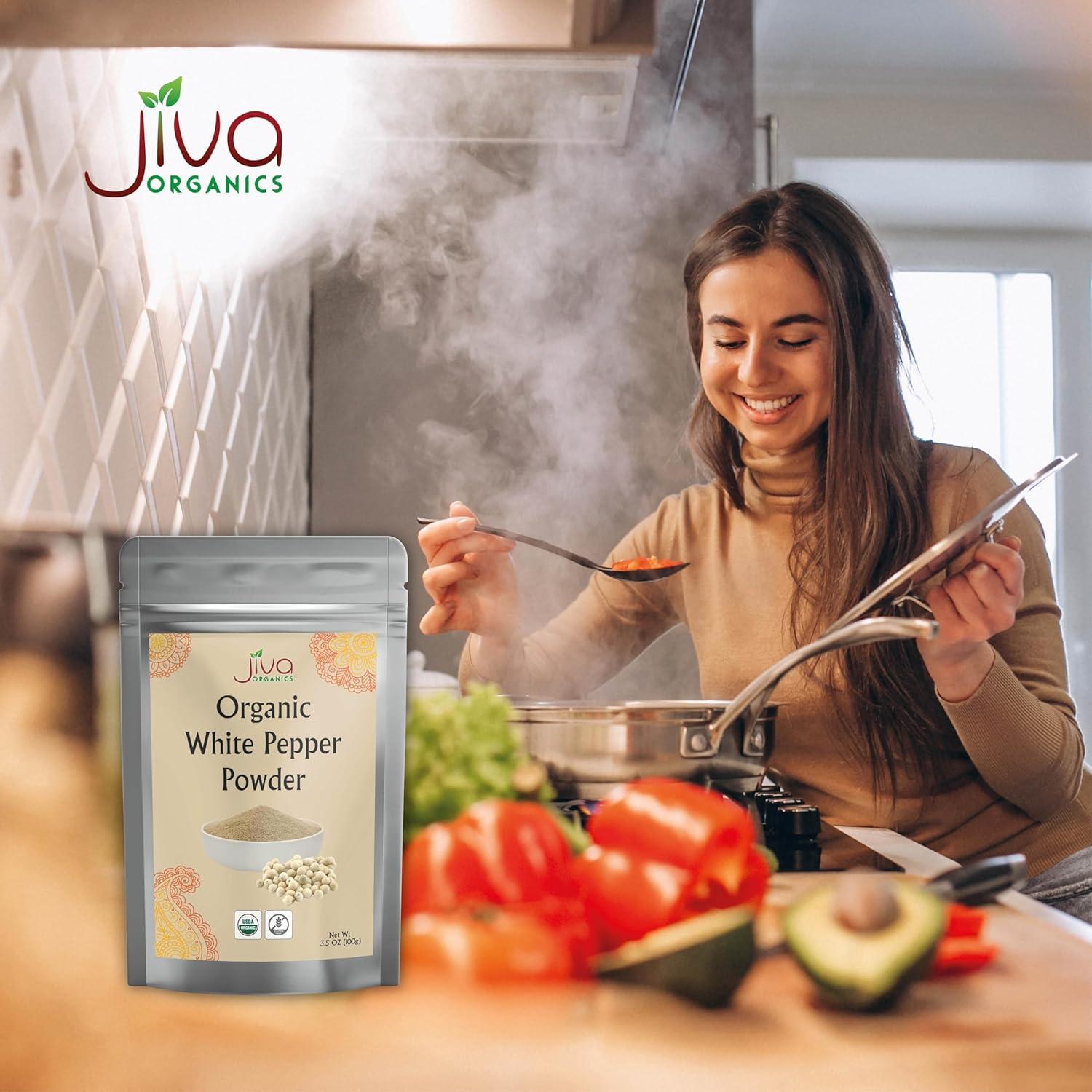 Pólvora de Pimienta Blanca Orgánica Jiva Organics 100g - Sabor Intenso