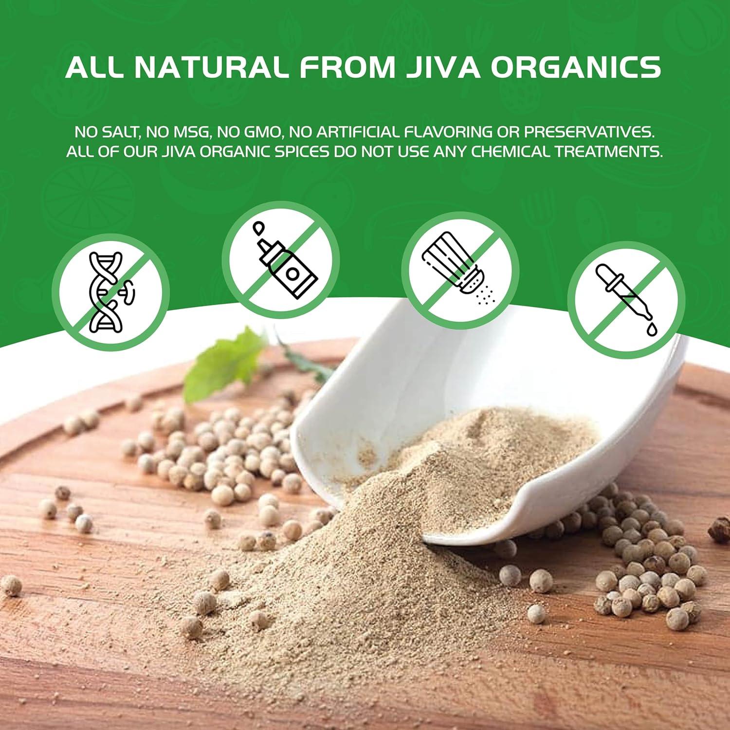 Pólvora de Pimienta Blanca Orgánica Jiva Organics 100g - Sabor Intenso