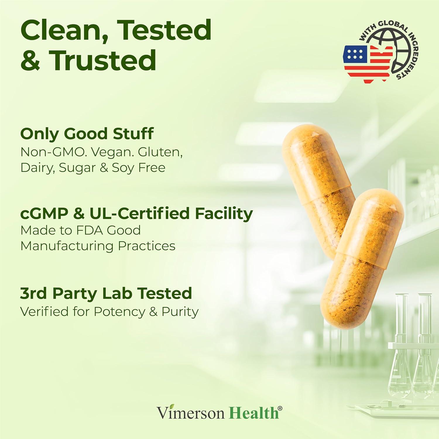 Suplemento de Cúrcuma y Té Verde Vimerson 60 Cápsulas