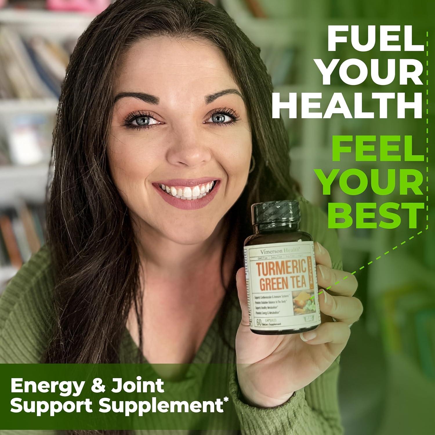 Suplemento de Cúrcuma y Té Verde Vimerson 60 Cápsulas