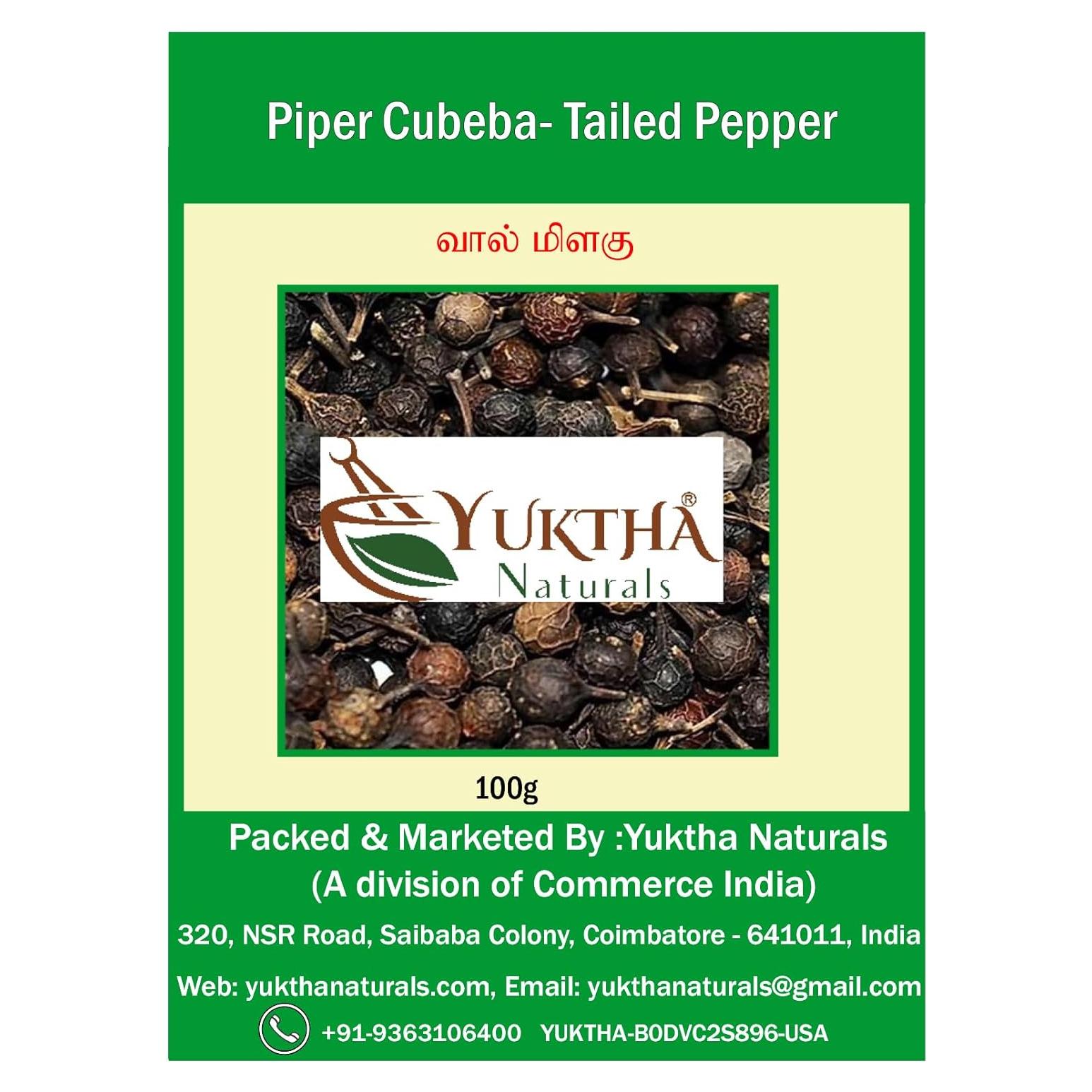 Pimienta Cubeba Entera Yuktha Naturals 100g - Vaal Milagu