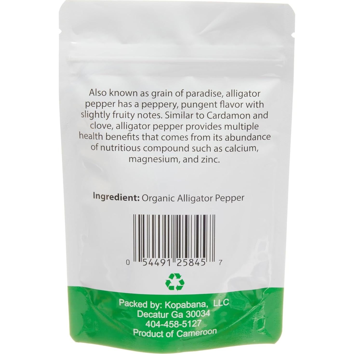 Semillas de Pimienta de Cocodrilo Orgánica Kopabana 28g