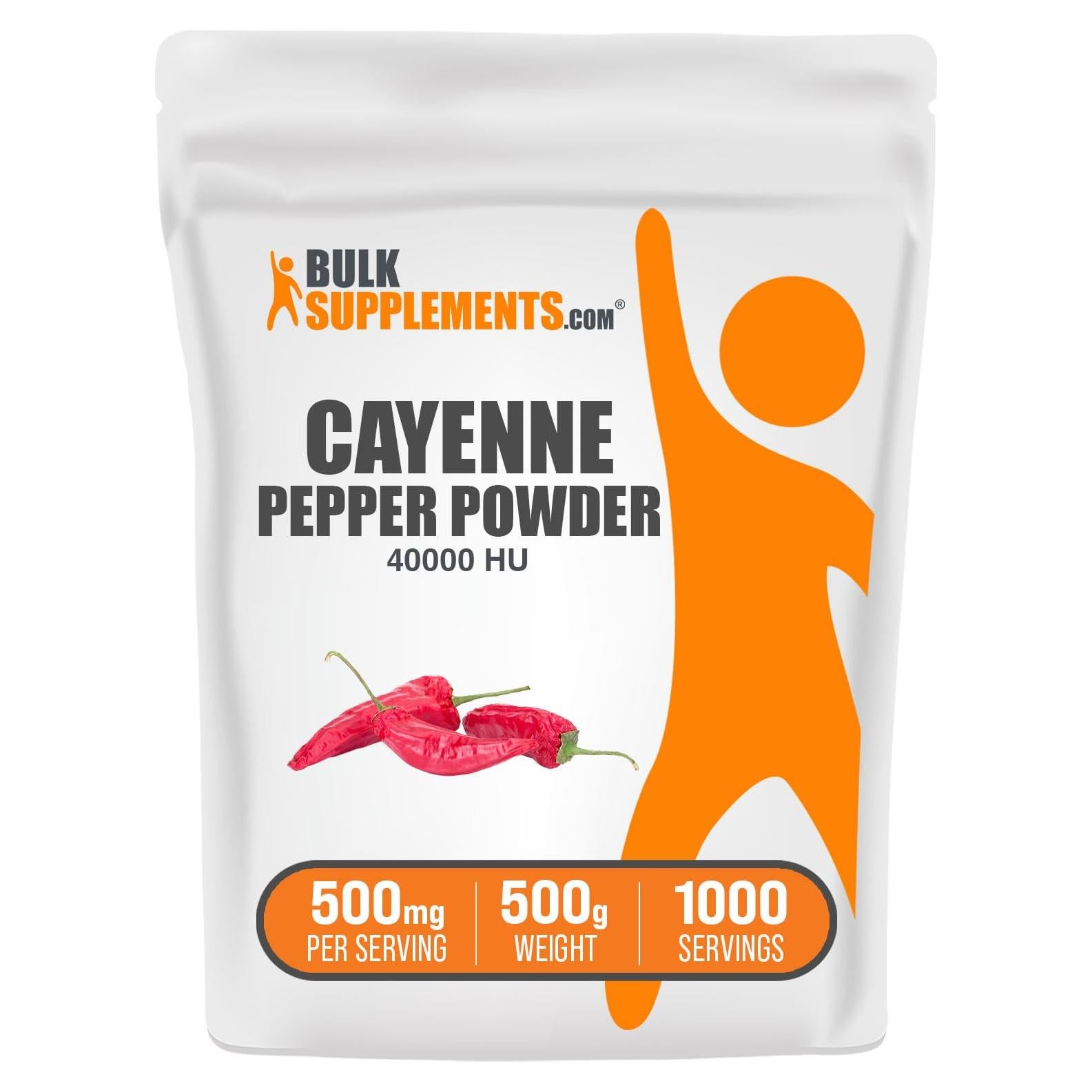 Pimiento de Cayena 40000 HU BulkSupplements 500g Vegano Sin Gluten