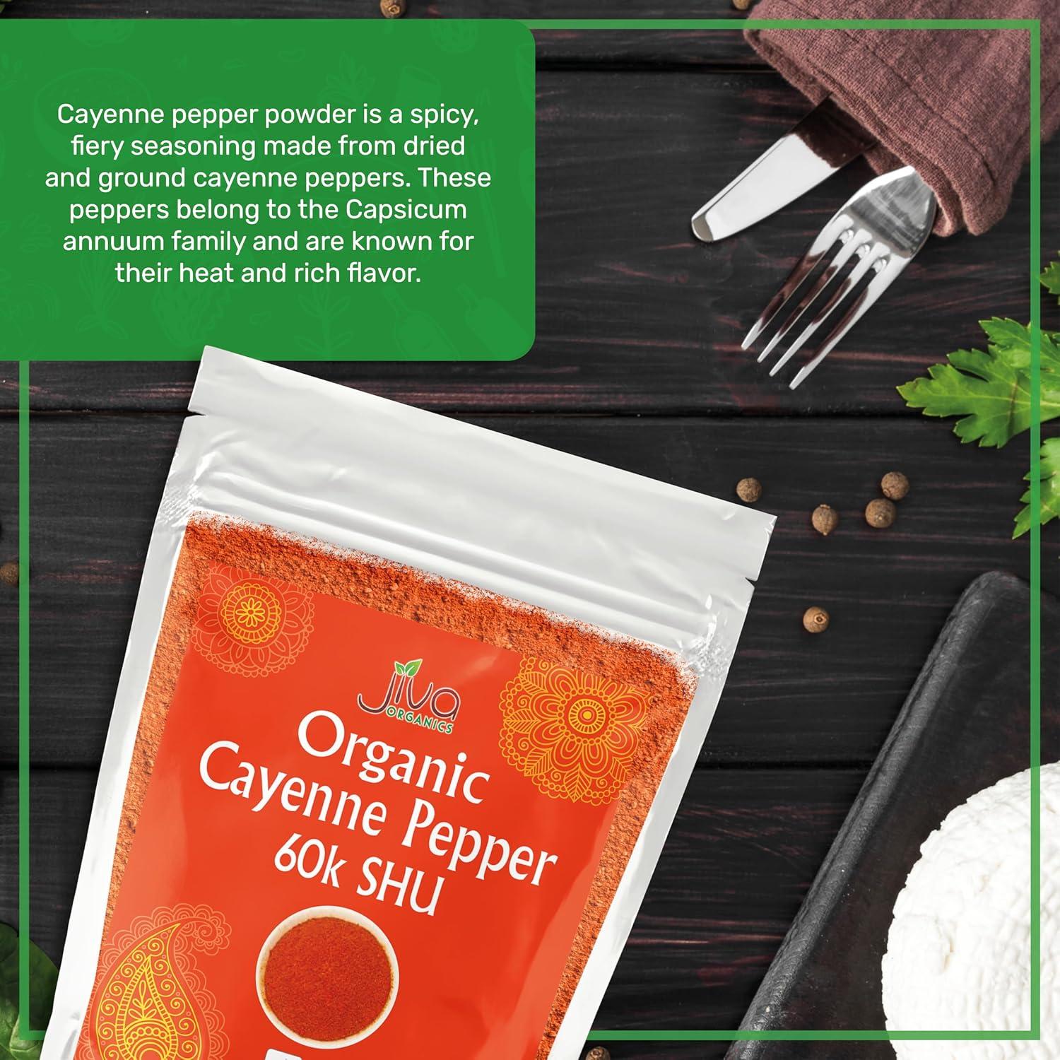 Pólvora de Pimiento Cayena Orgánico Jiva 0.57 kg 60K SHU