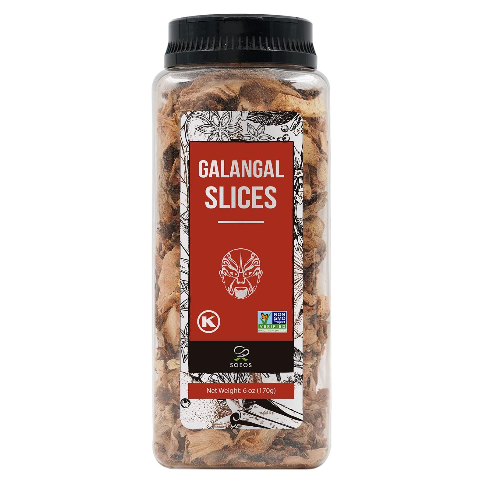 Rodajas de Galanga Soeos 170g - Raíz Seca para Sopas Tom Yum