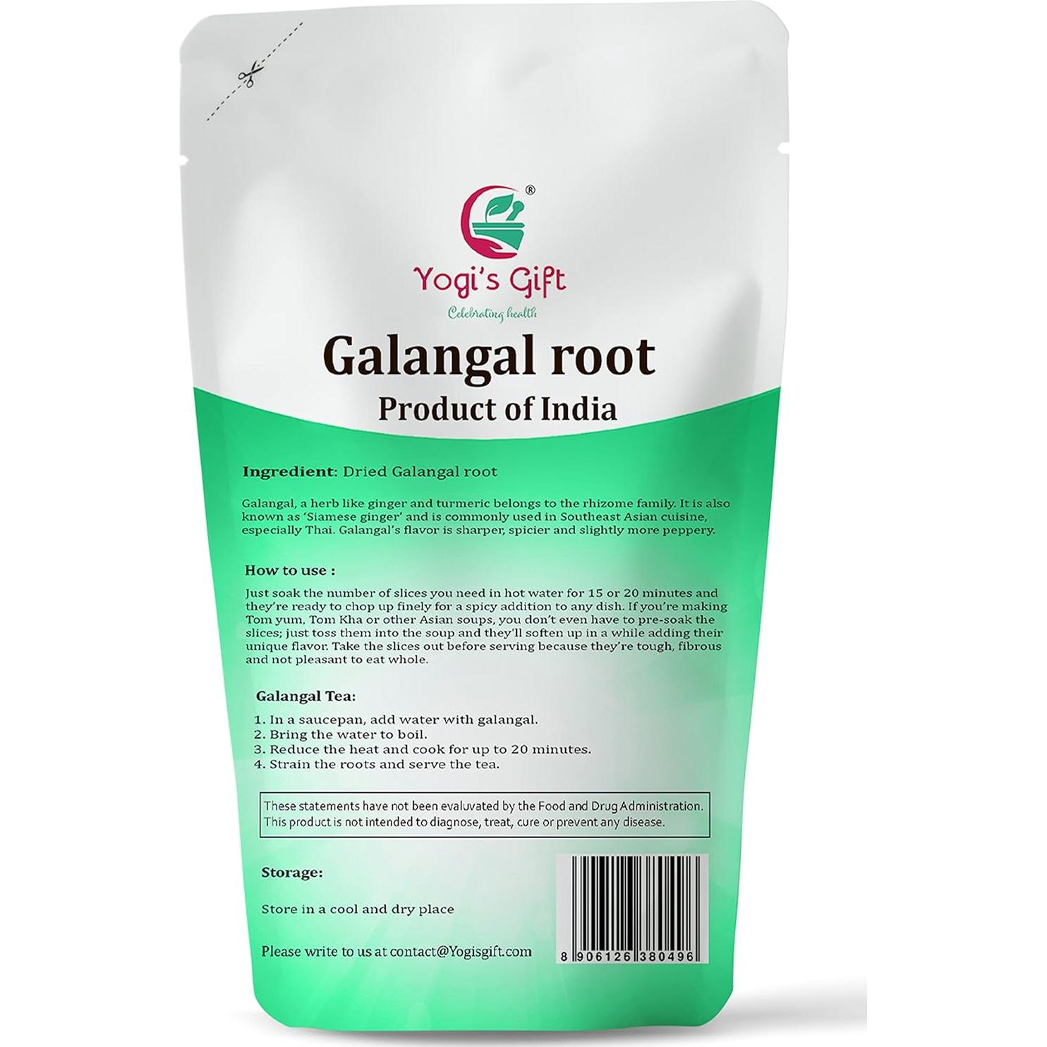 Raíz de Galanga Secada 453g | Alpinia Galanga | Yogi's Gift