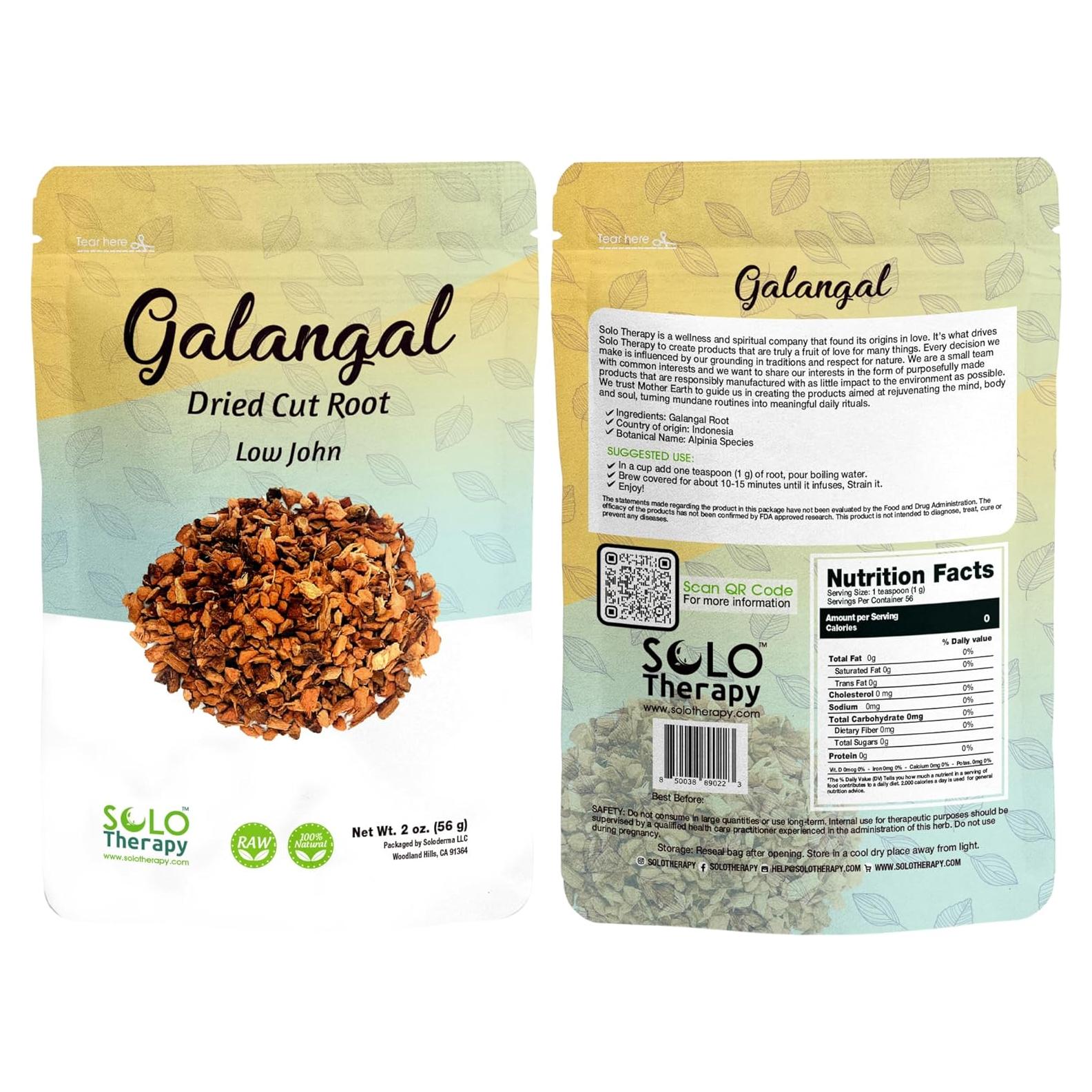 Raíz de Galanga Seco 56.7 g - Solo Therapy 100% Natural