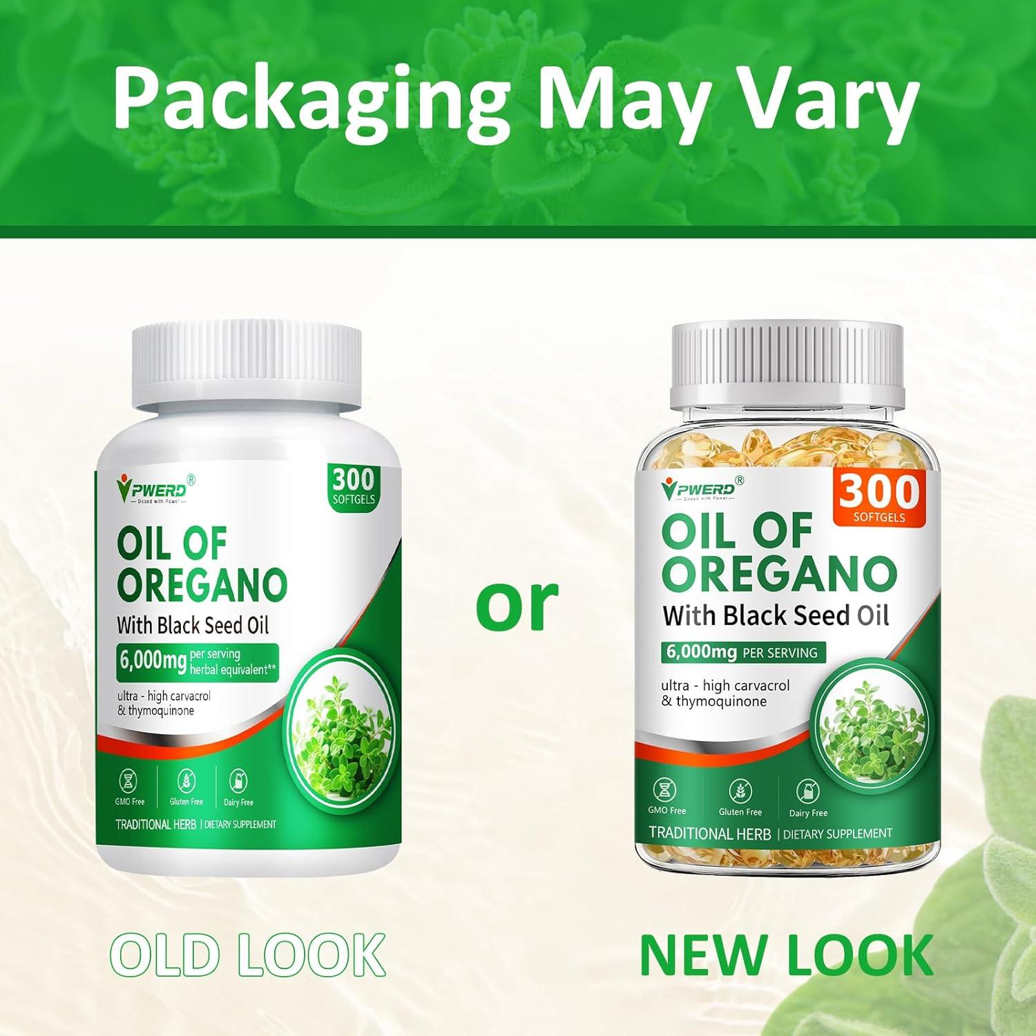 Cápsulas de Gel Suave PWERD Aceite de Orégano 300 Unidades