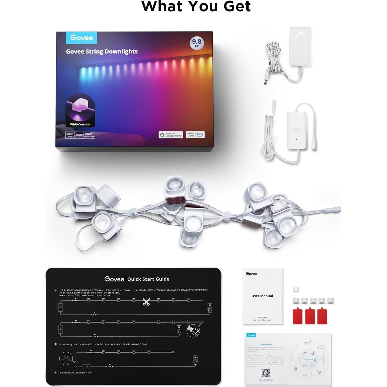 Govee Cuerda de Luces LED Inteligentes 2.99m RGBIC Blanca